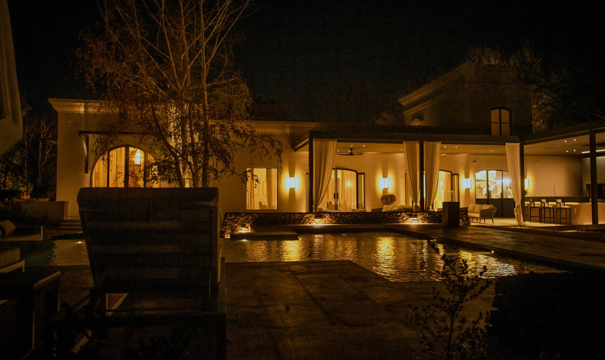 Jardim piscina – jardim – area externa