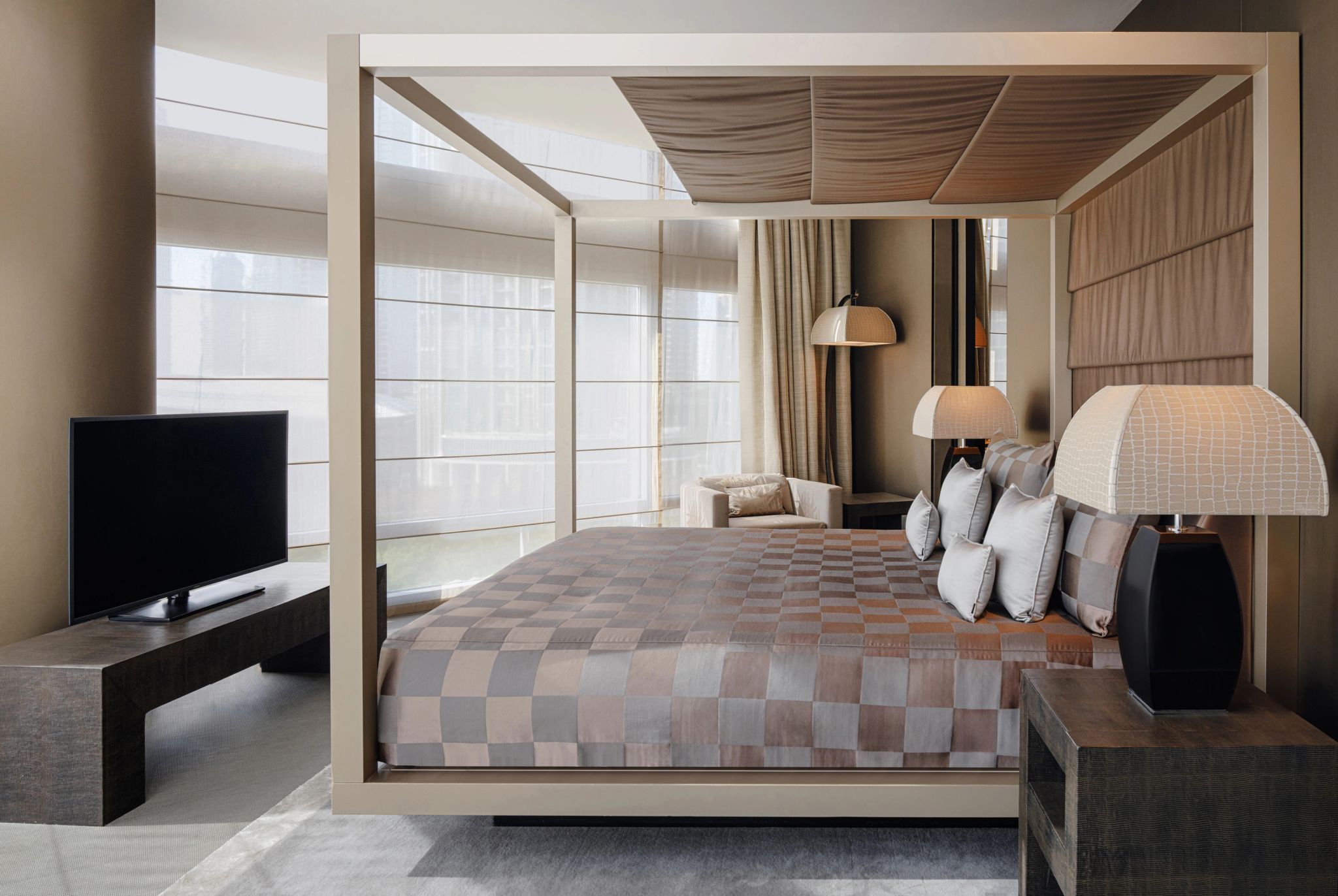 Armani Ambassador Suite suite de luxo - cama king-size – decoracao armani