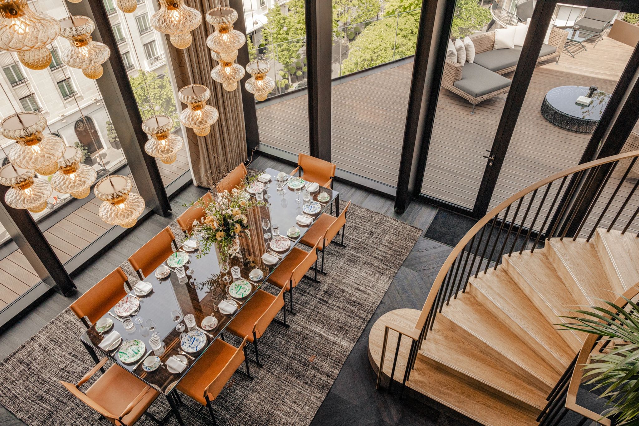 Bvlgari Penthouse sala de jantar – mesa de jantar – jantar gourmet