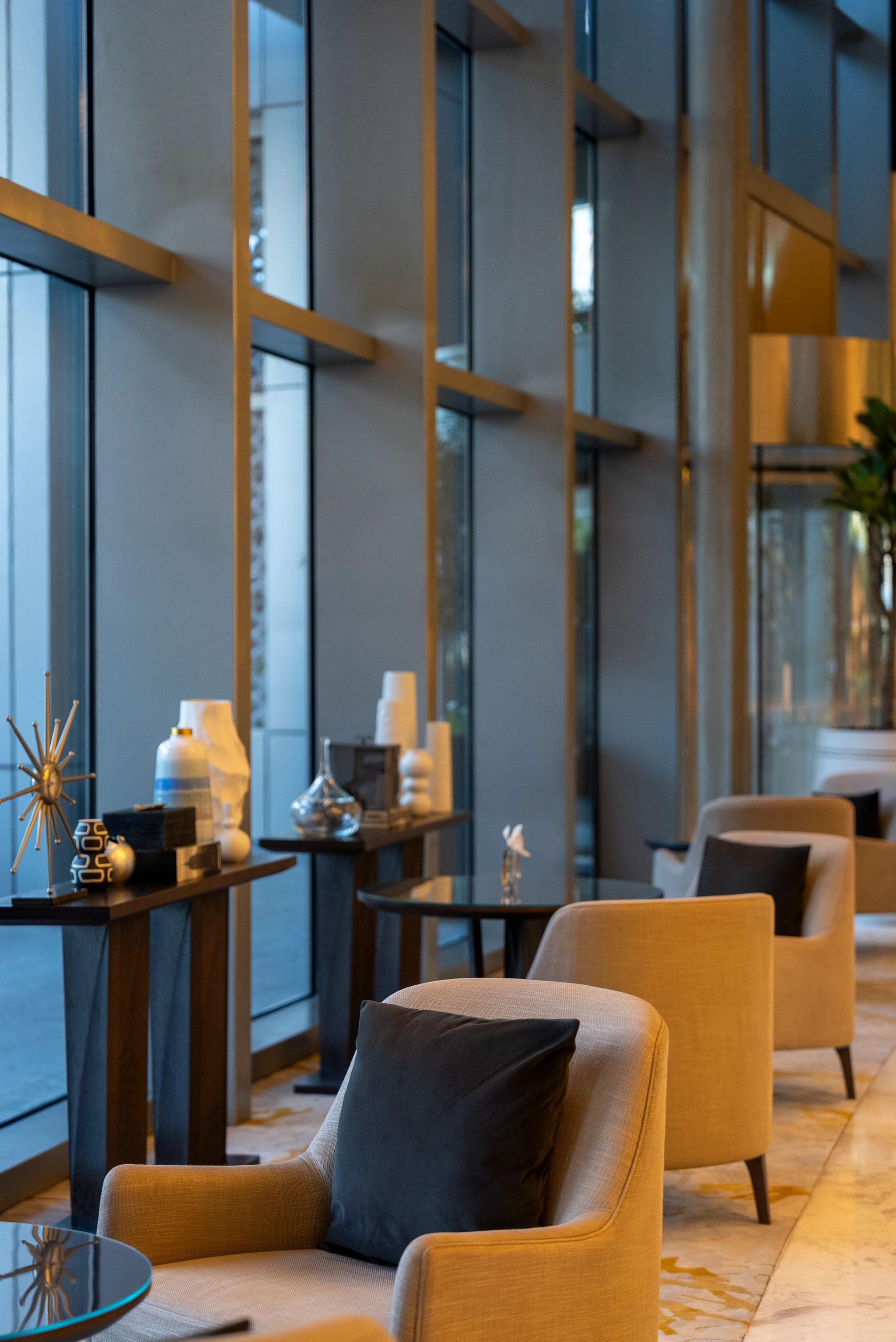 Address Downtown lobby de luxo - recepcao do hotel - design de interiores