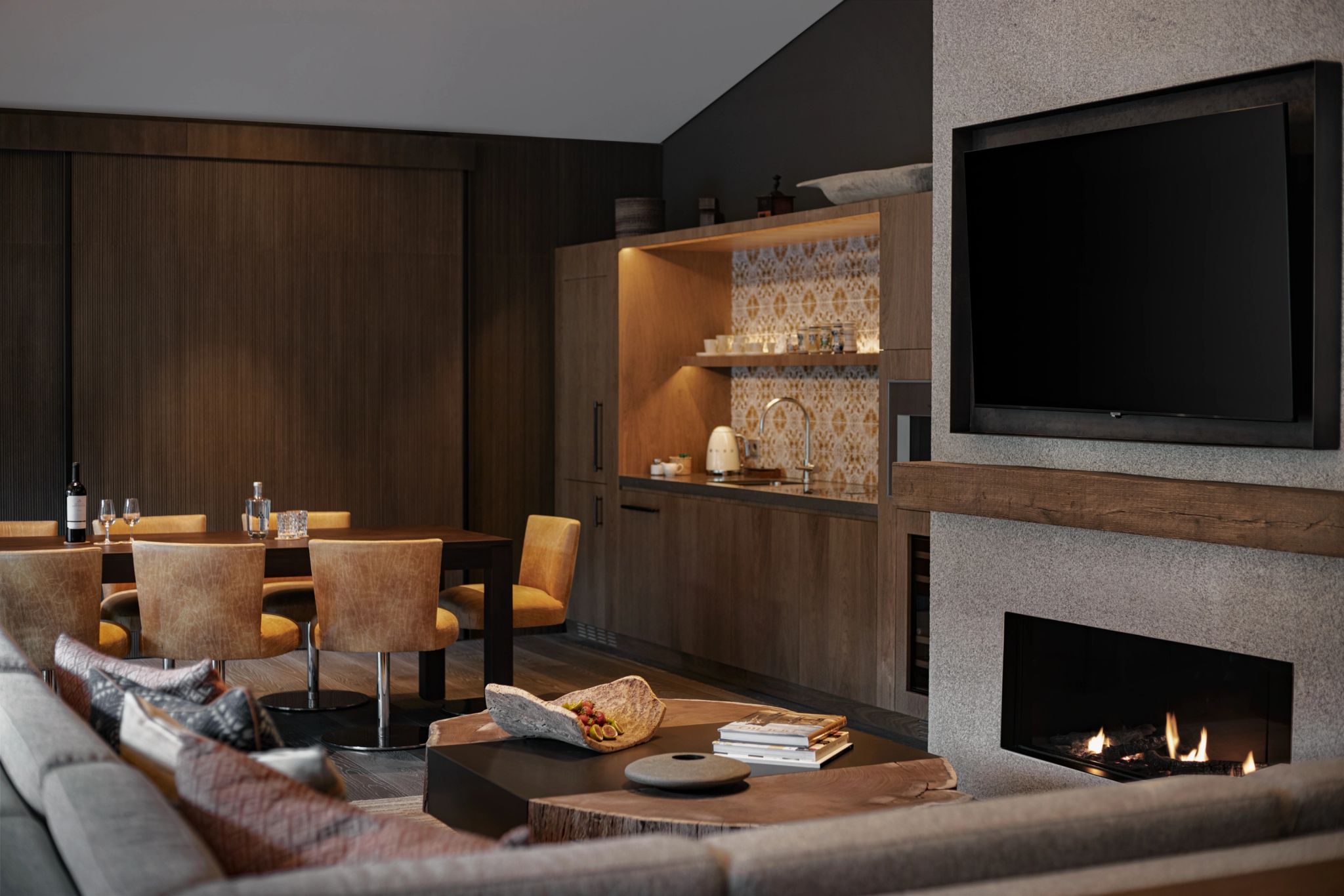 Valley Master Suite suite premium - sala de estar - lareira