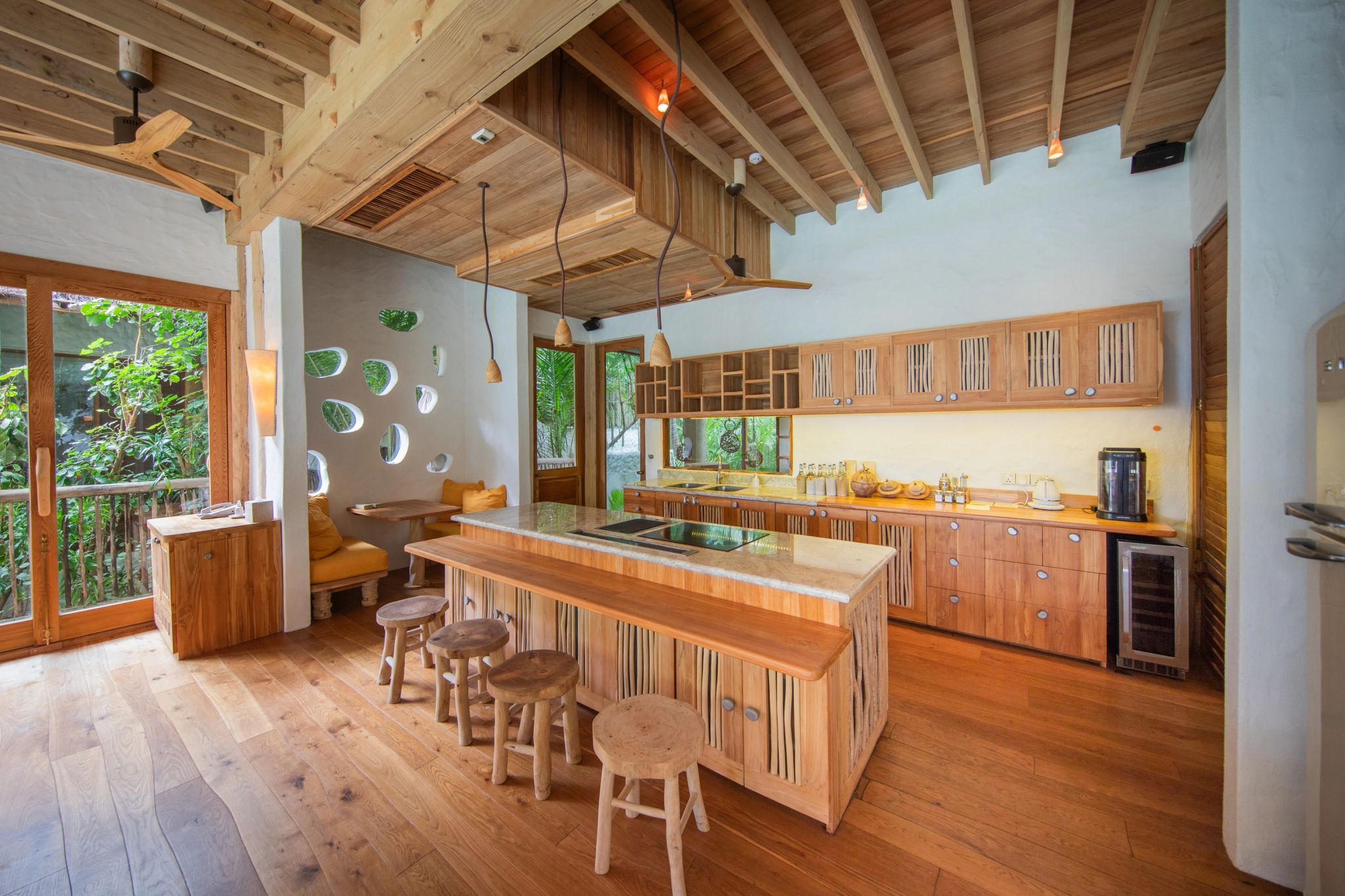 Sunset Reserve villa maldivas - vista natureza - decoracao rustica