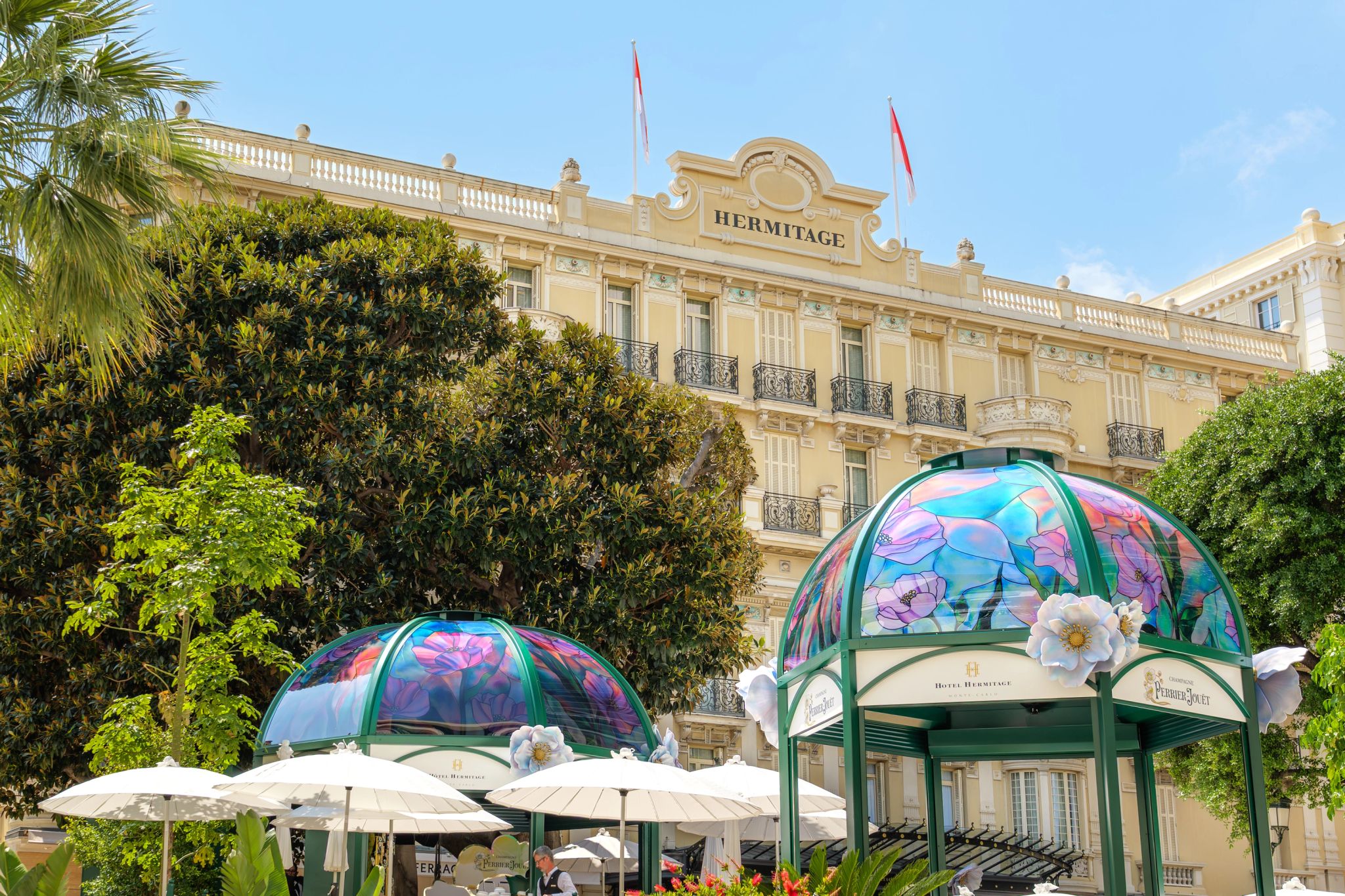 fachada hotel luxo - entrada principal hotel - arquitetura monaco