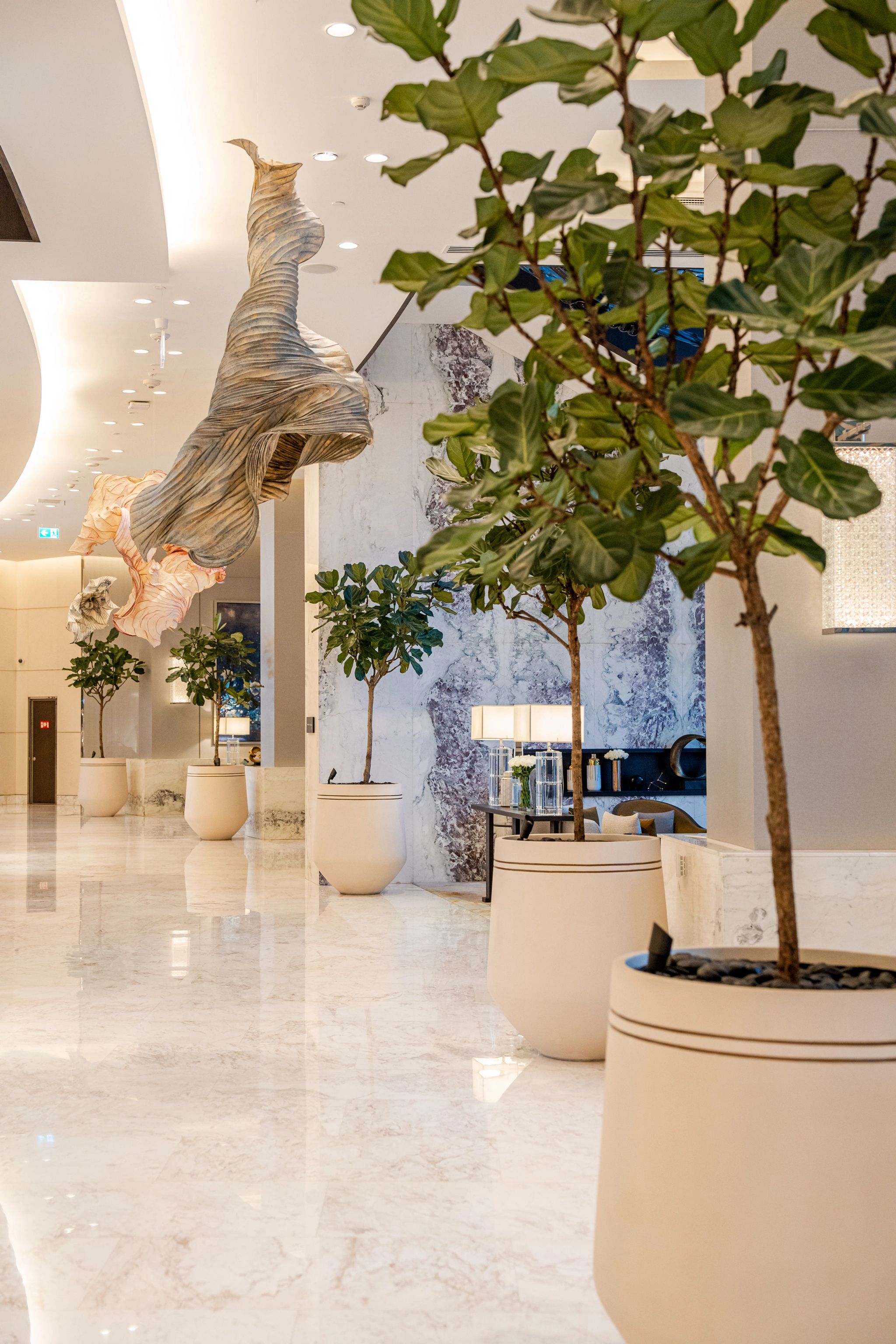 Address Downtown lobby de luxo - recepcao do hotel - design de interiores