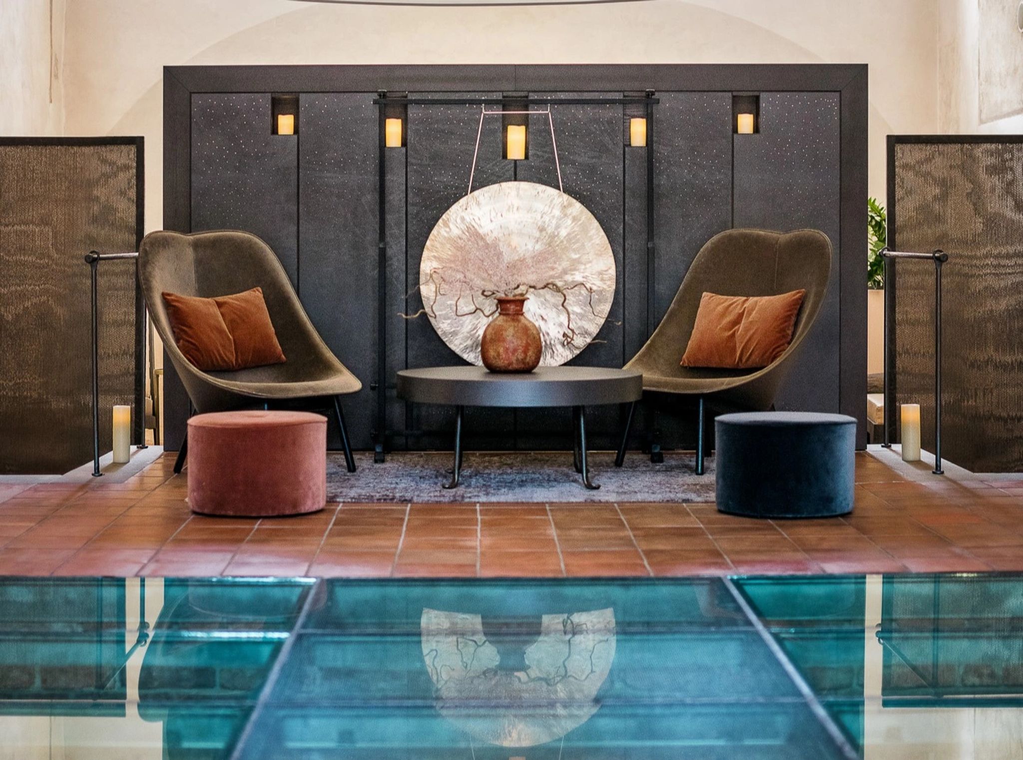 Spa do hotel area de estar – area de espera - recepçao do spa