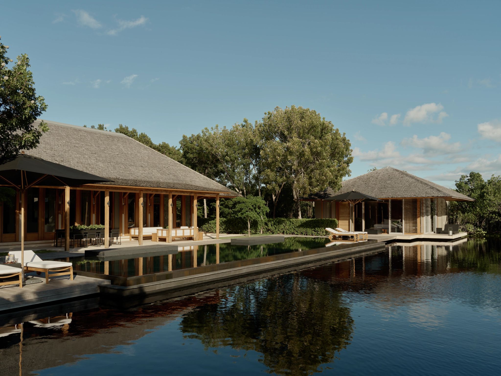 Three Bedroom Tranquility Villa mar azul turquesa – praia privativa – contato com a natureza