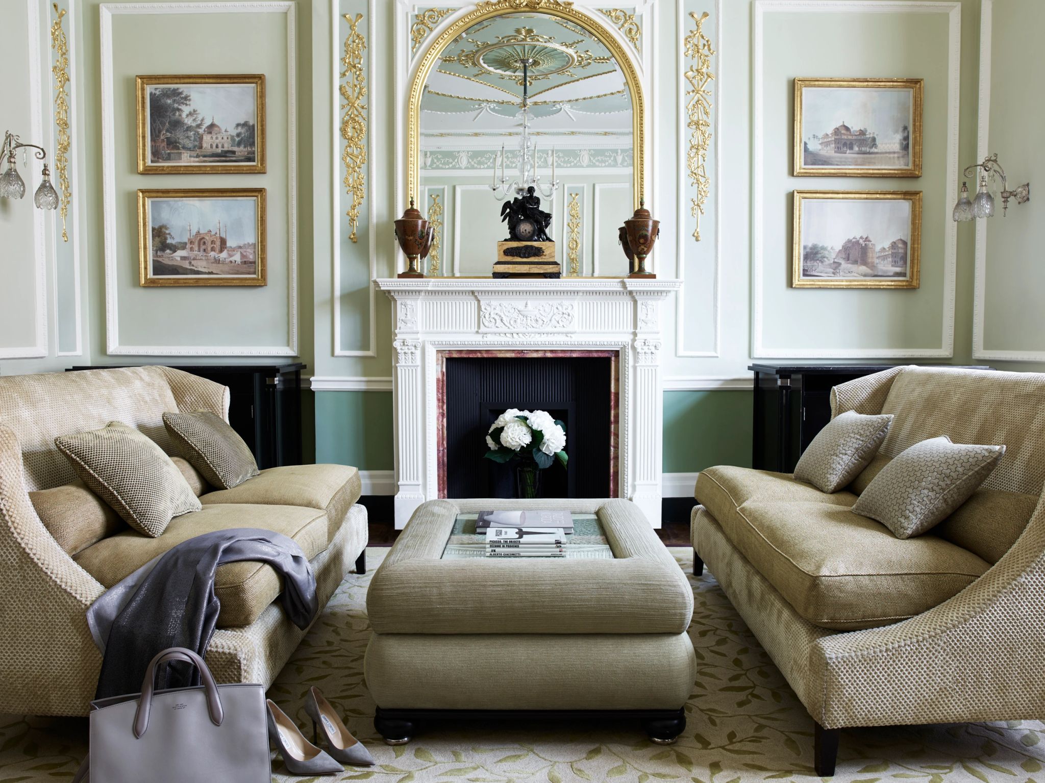 sala com lareira - sala de estar - sala chique - sala de luxo - suite com sala