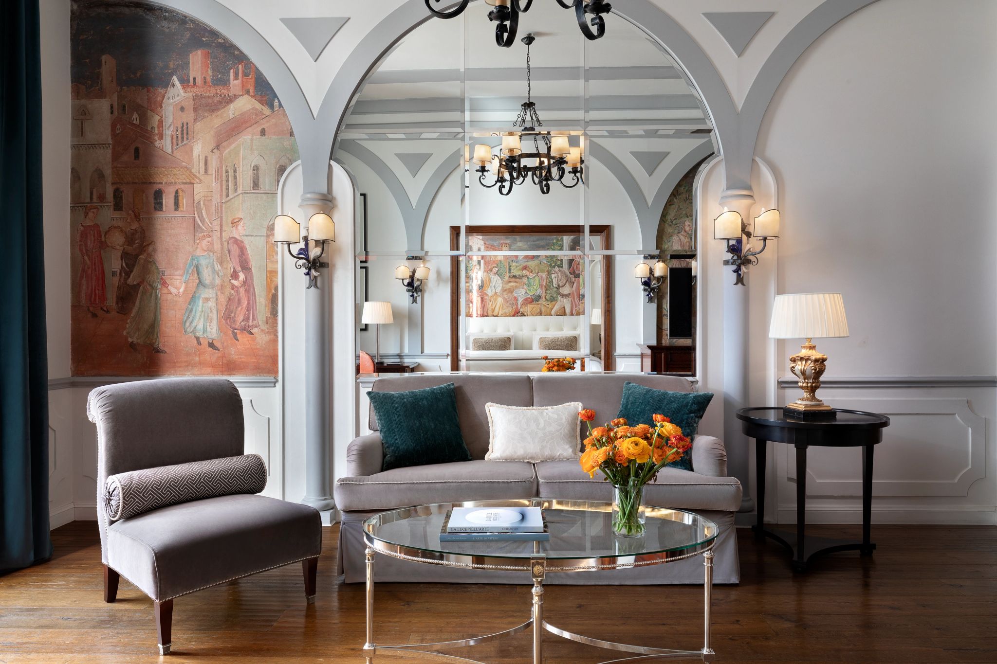 suite premium - sala de estar - decoracao com arte