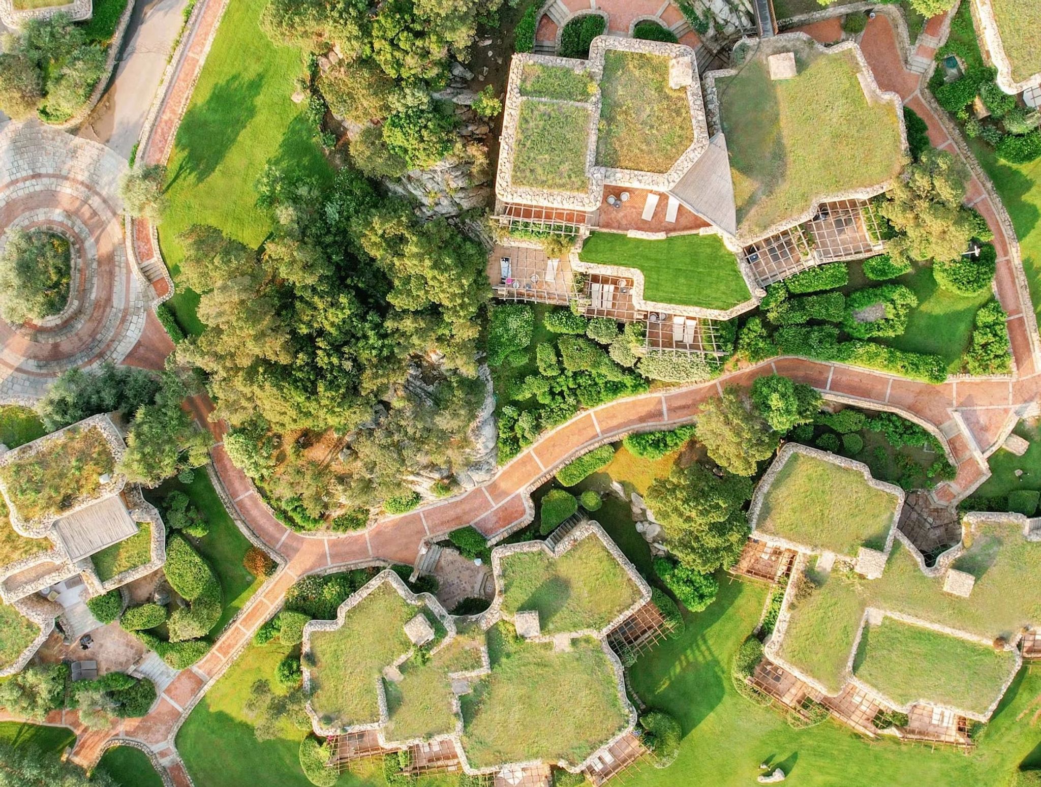 Vista aérea do hotel vista aerea - area verde - paisagem natural - natureza