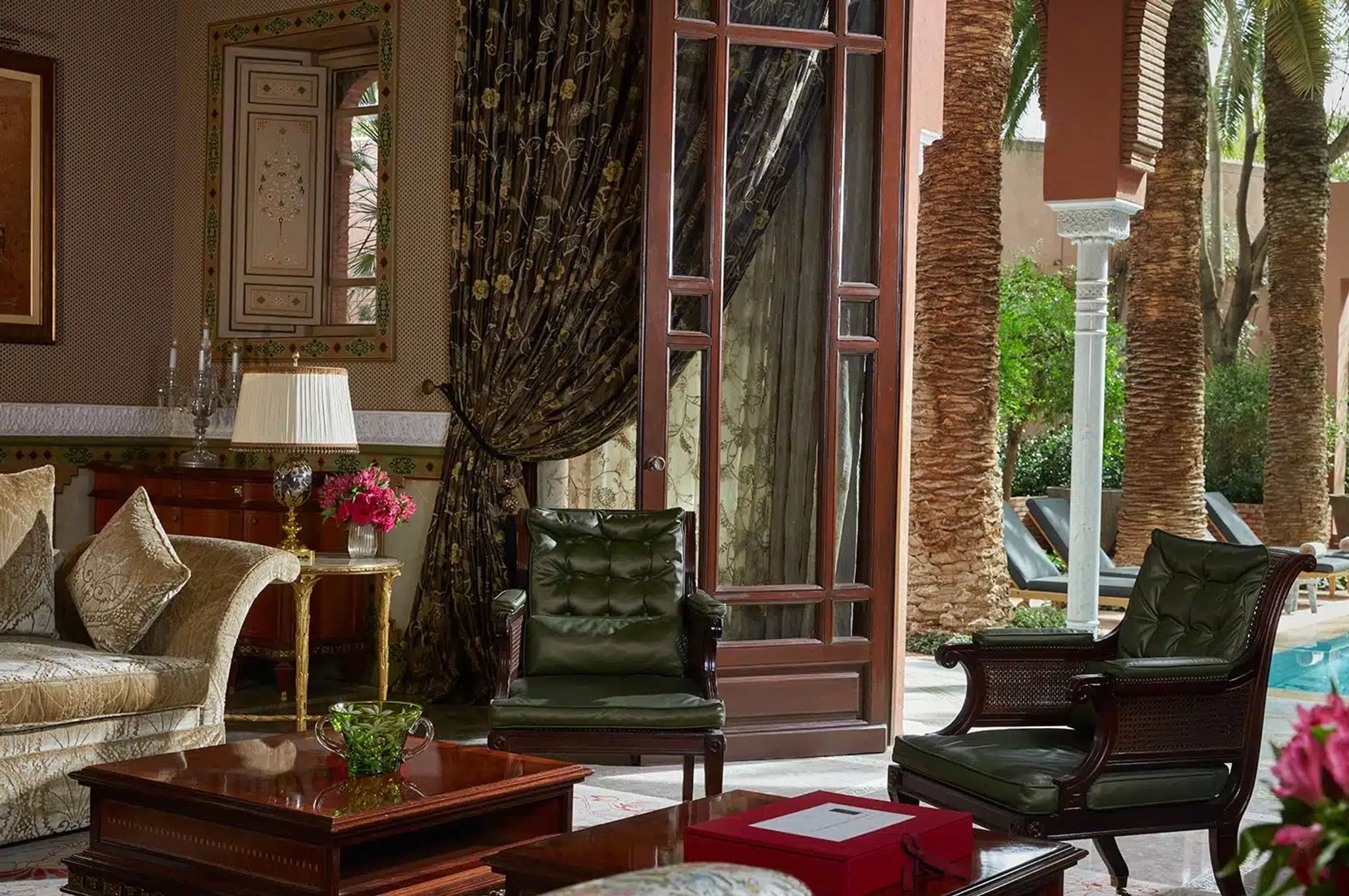 sala estar grand - living grand riad - area estar marrakech
