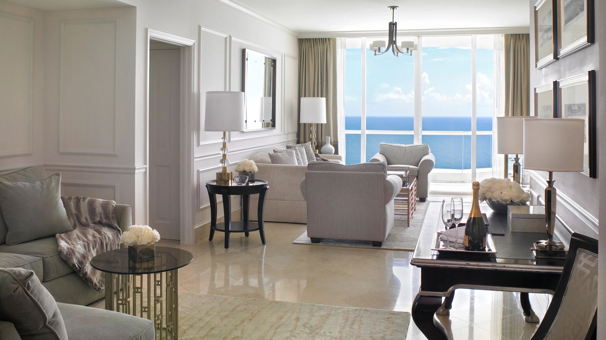 suite com sala separada - sala vista mar - sala de alto padrao