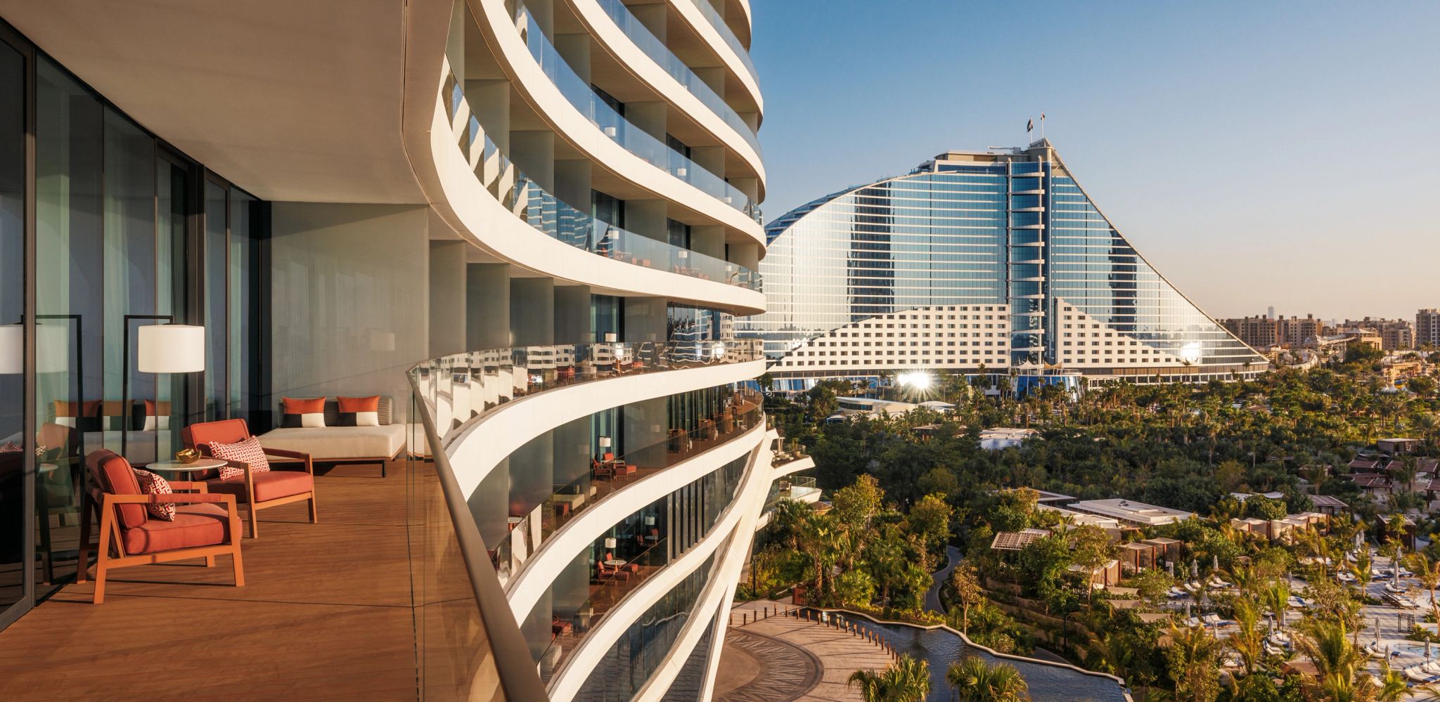 Ocean Deluxe Suite terraco privativo - vista panoramica dubai - suite de luxo