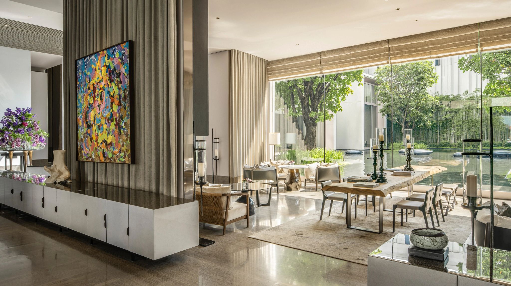 Lobby do hotel lounge de hotel - design moderno - lobby de luxo
