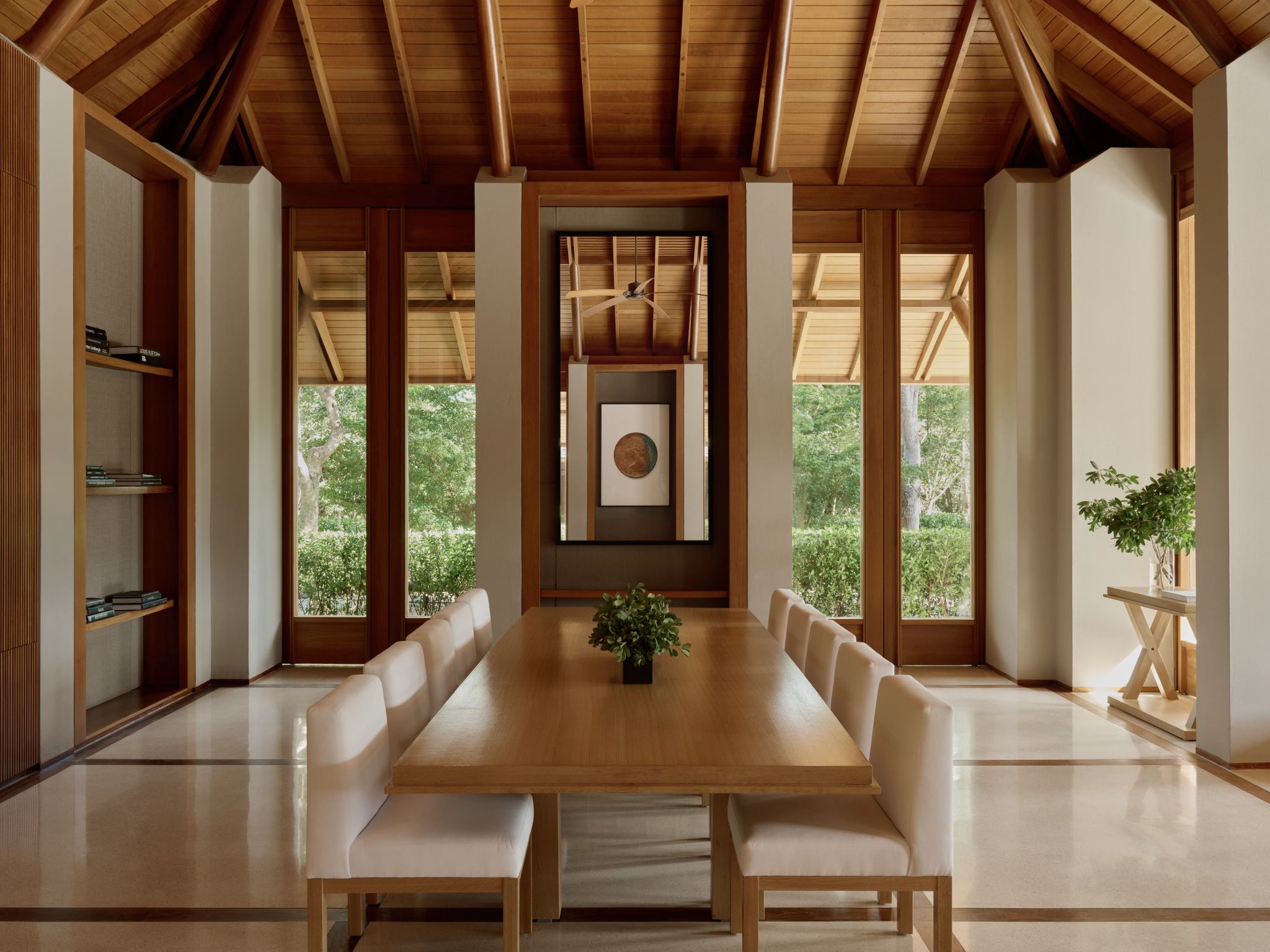 Three Bedroom Tranquility Villa vila de luxo - sala de jantar - vista jardim