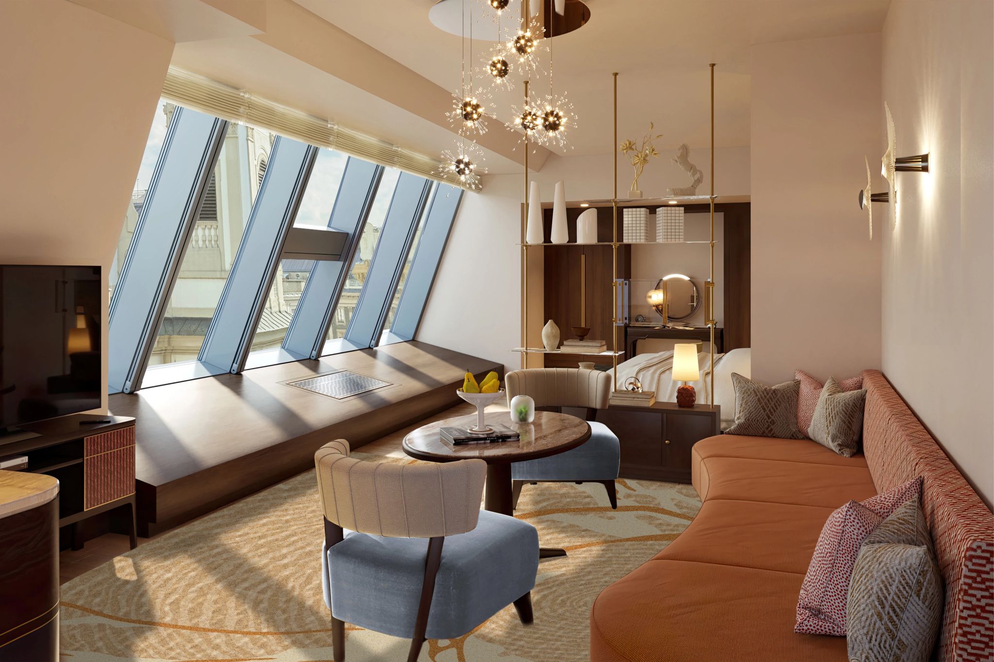 St.Peter’s Wellness Suite sala de estar - sala vista viena - sala chique