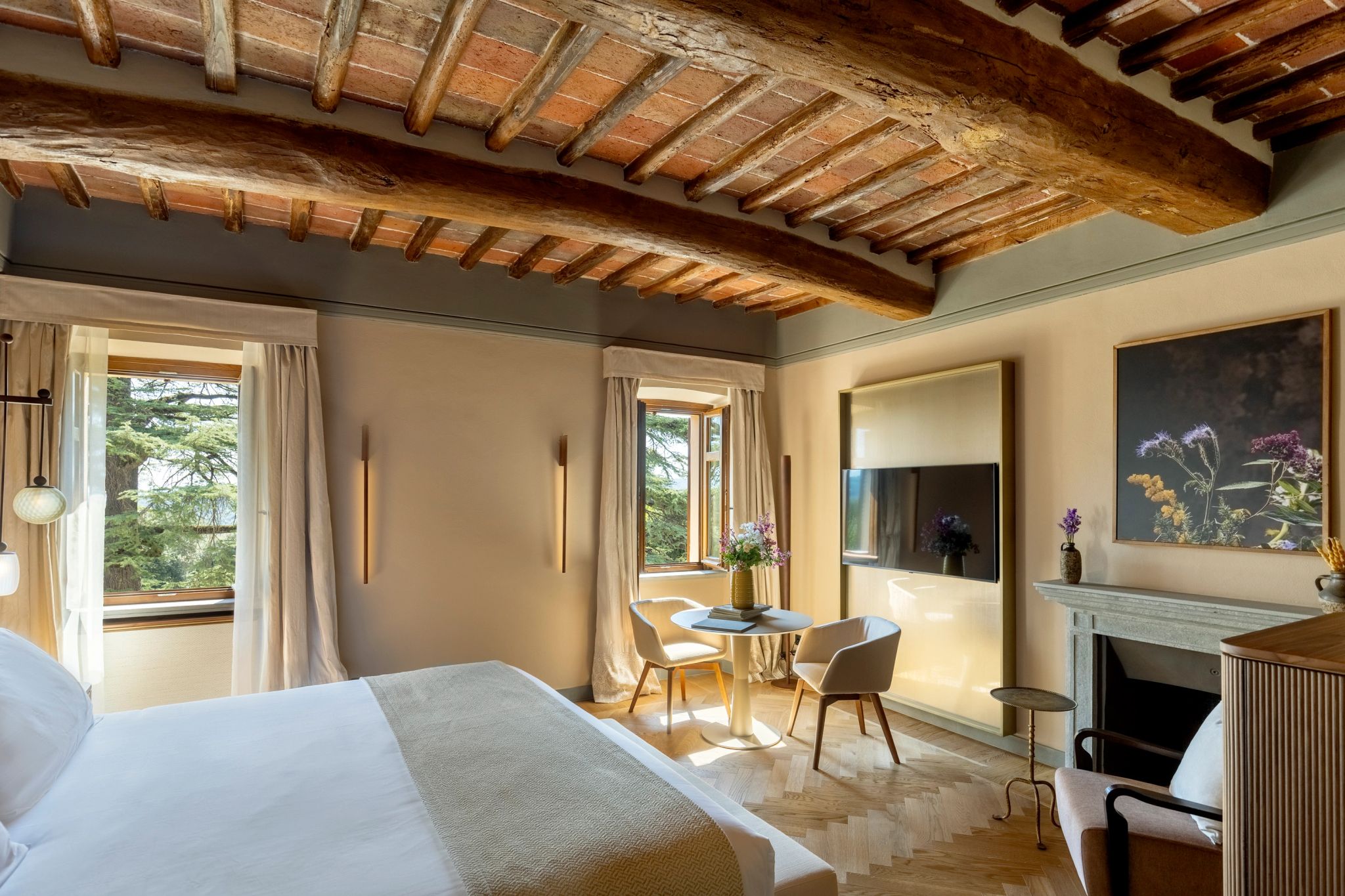 Quarto Executive  iluminaçao natural - decoraçao rustica – vista jardim