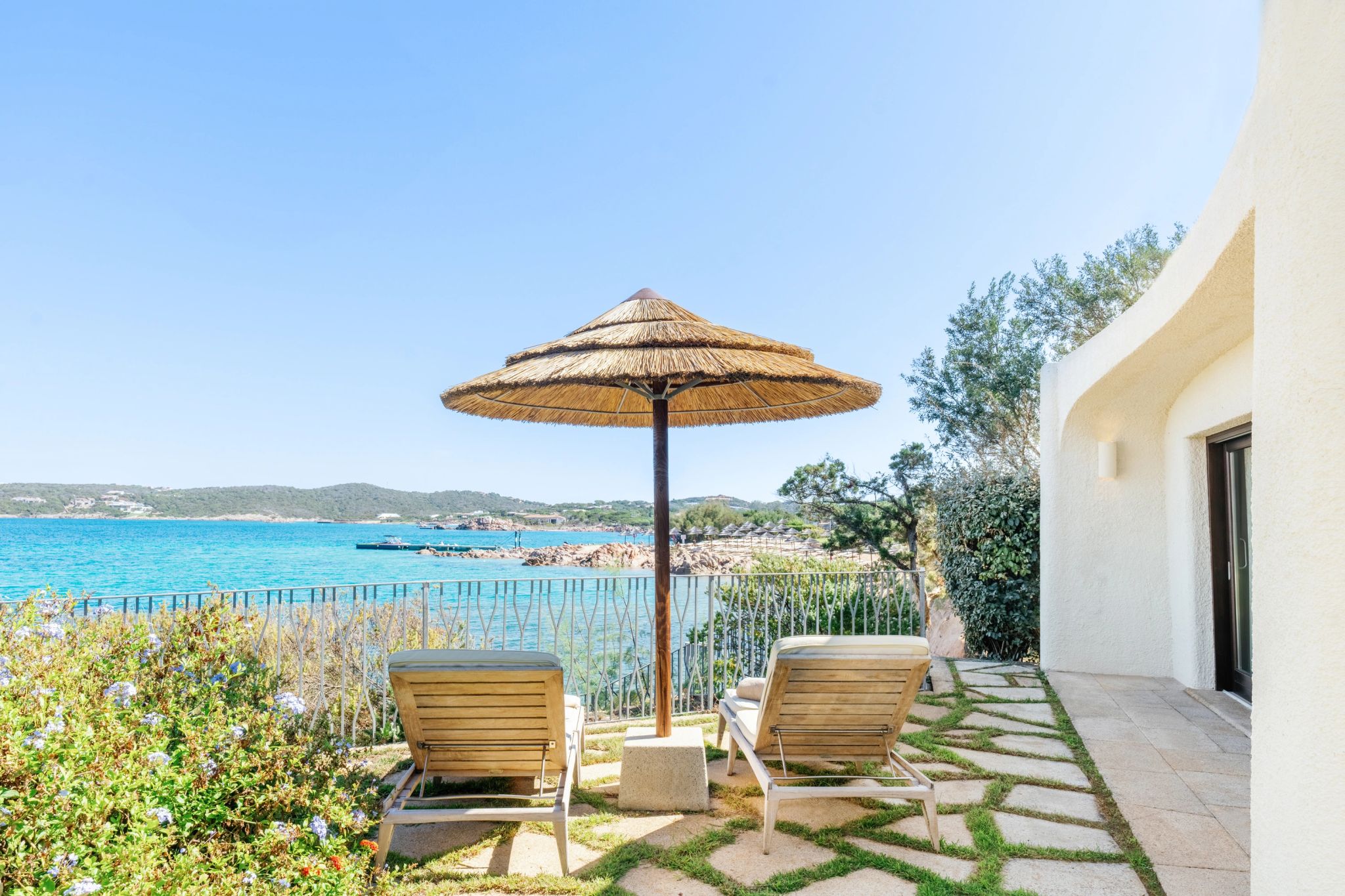 Villa Corbezzolo varanda privativa - varanda vista mar - varanda mobiliada