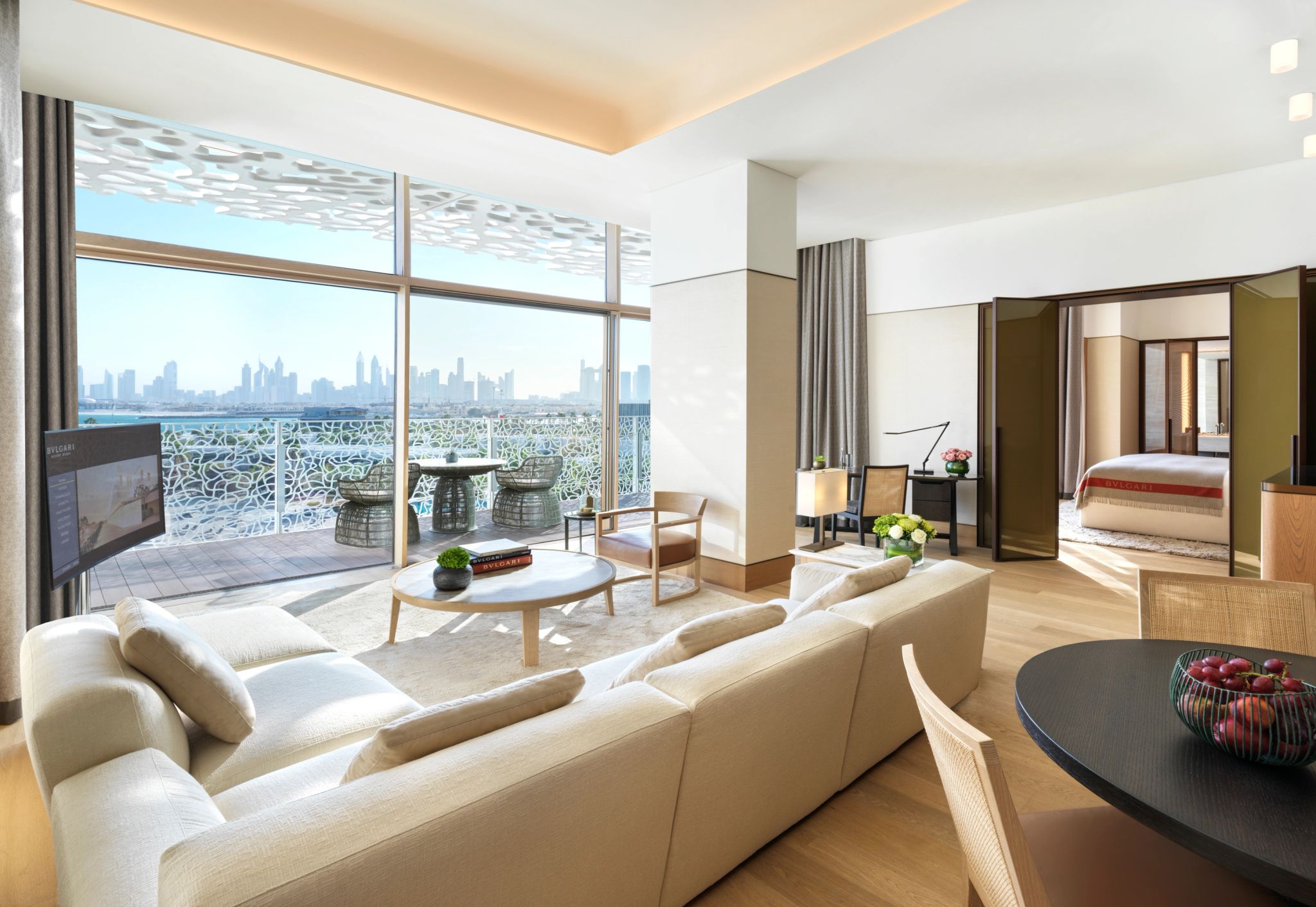 suite deluxe - sala estar - decoracao moderna