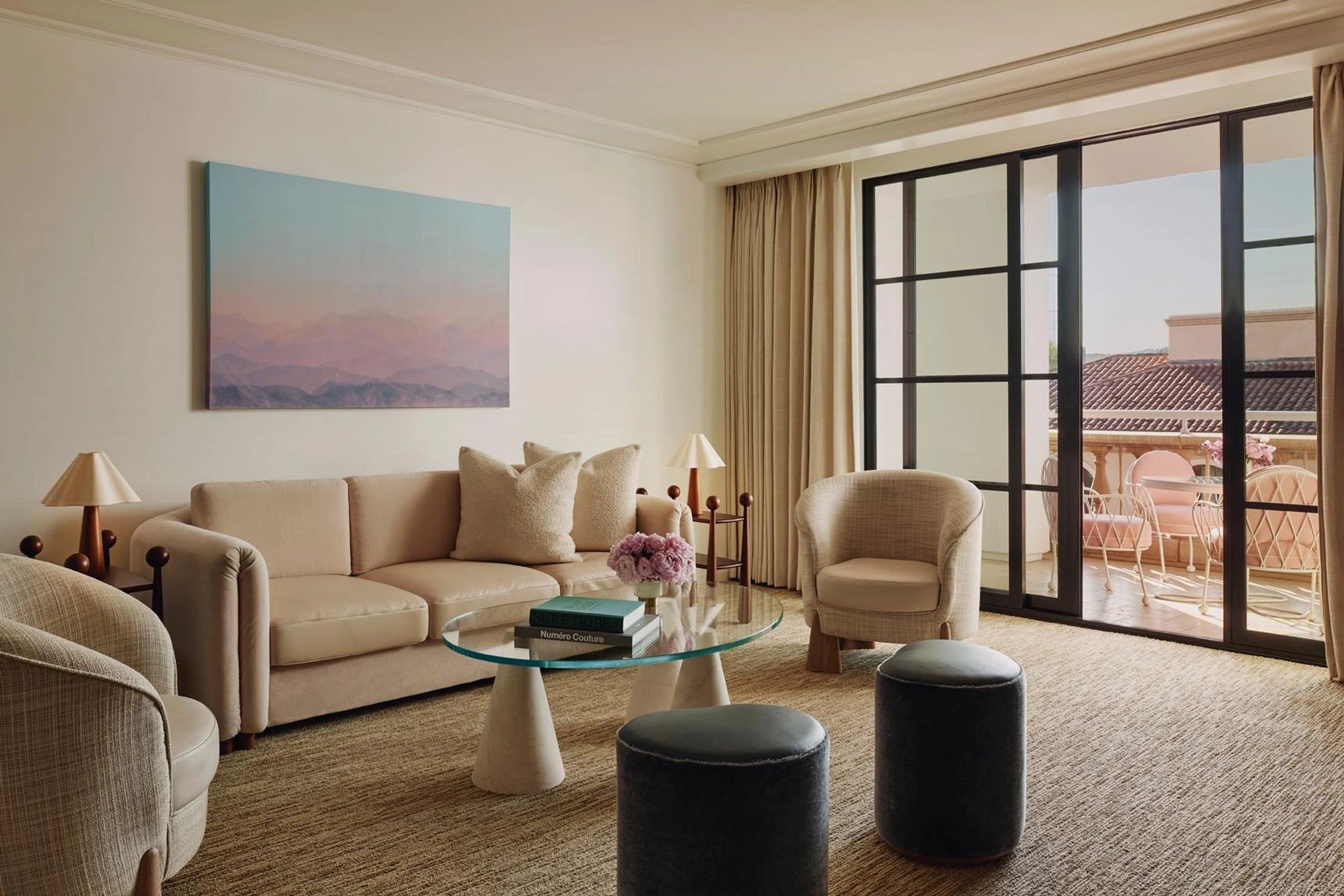 Terrace Suite sala de estar – sala com terraço - decoraçao de luxo