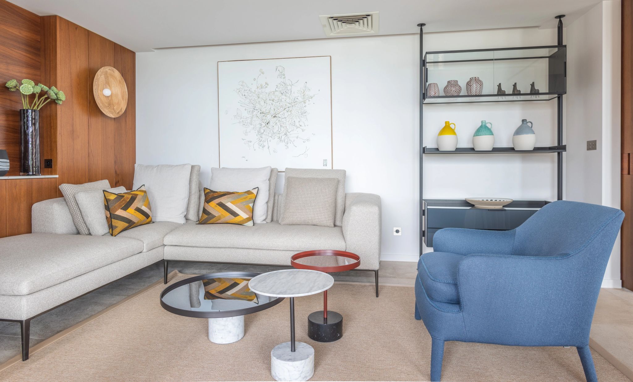 Diamond Suite Waterlily - Jeanne Le Menn sala de estar – decoracao com madeira – sofa premium