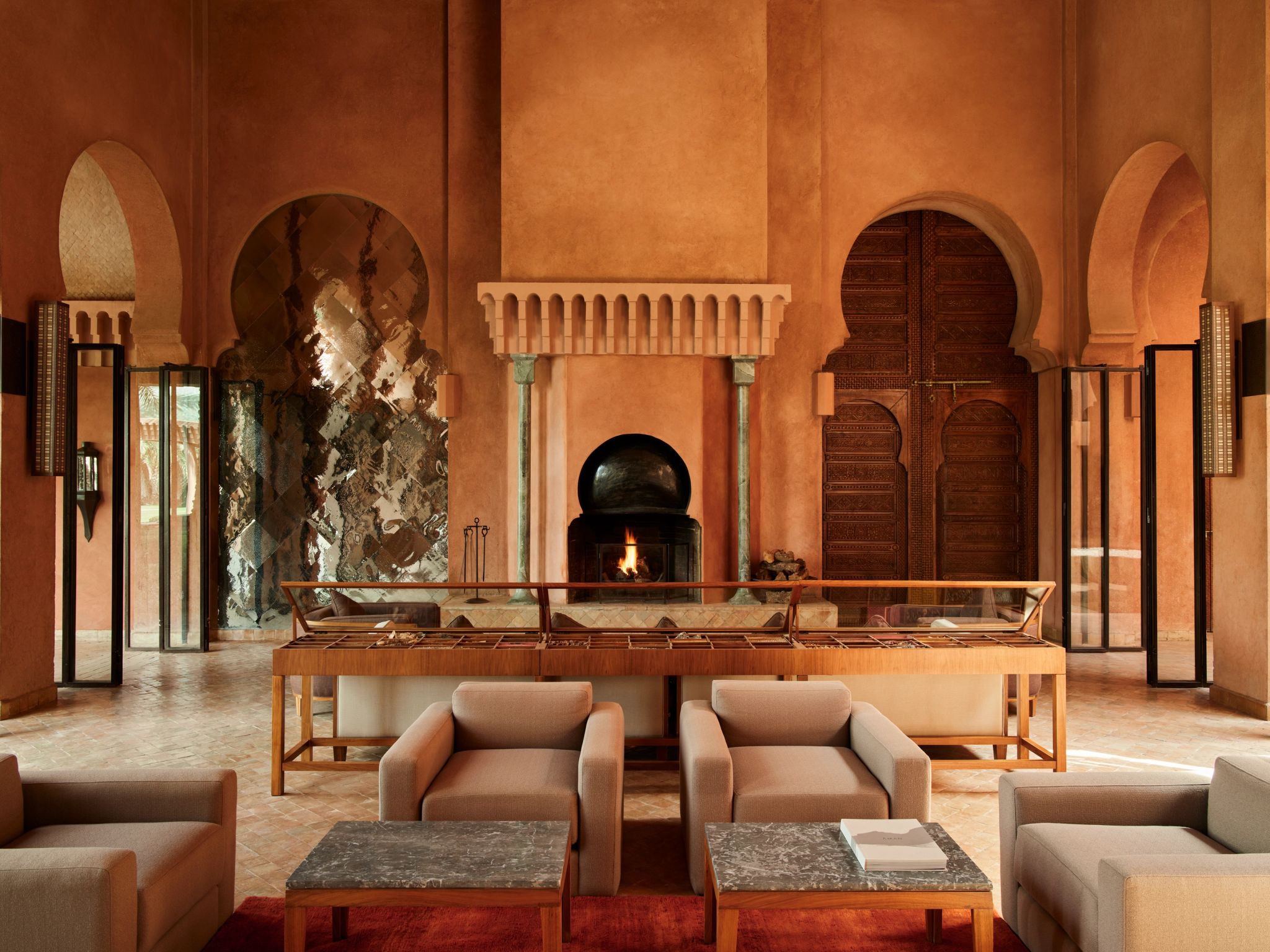 Lounge do resort design arabe - decoraçao elegante - lounge de hotel