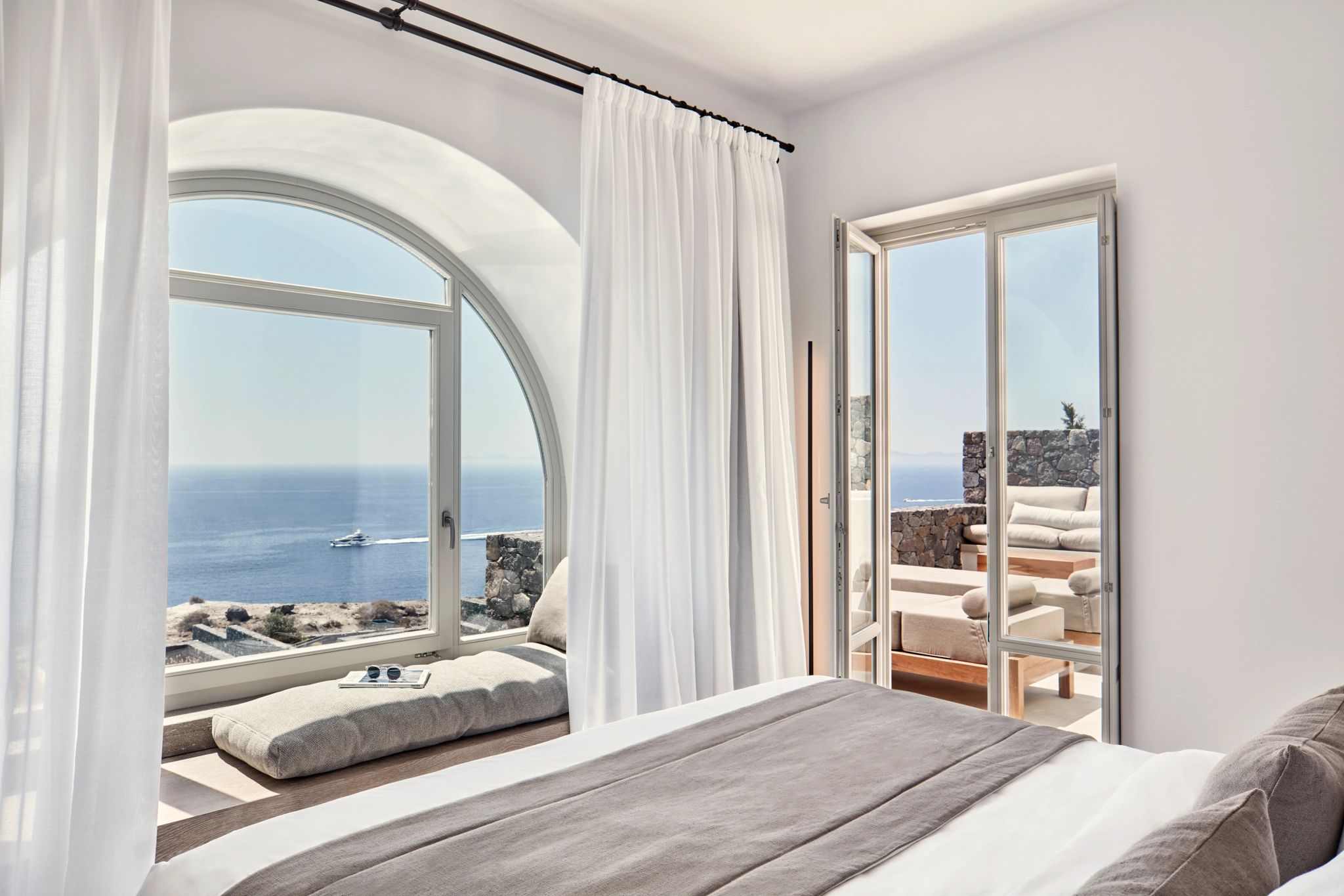 Honeymoon Suite Plunge Pool quarto de luxo - cama king-size - vista mar