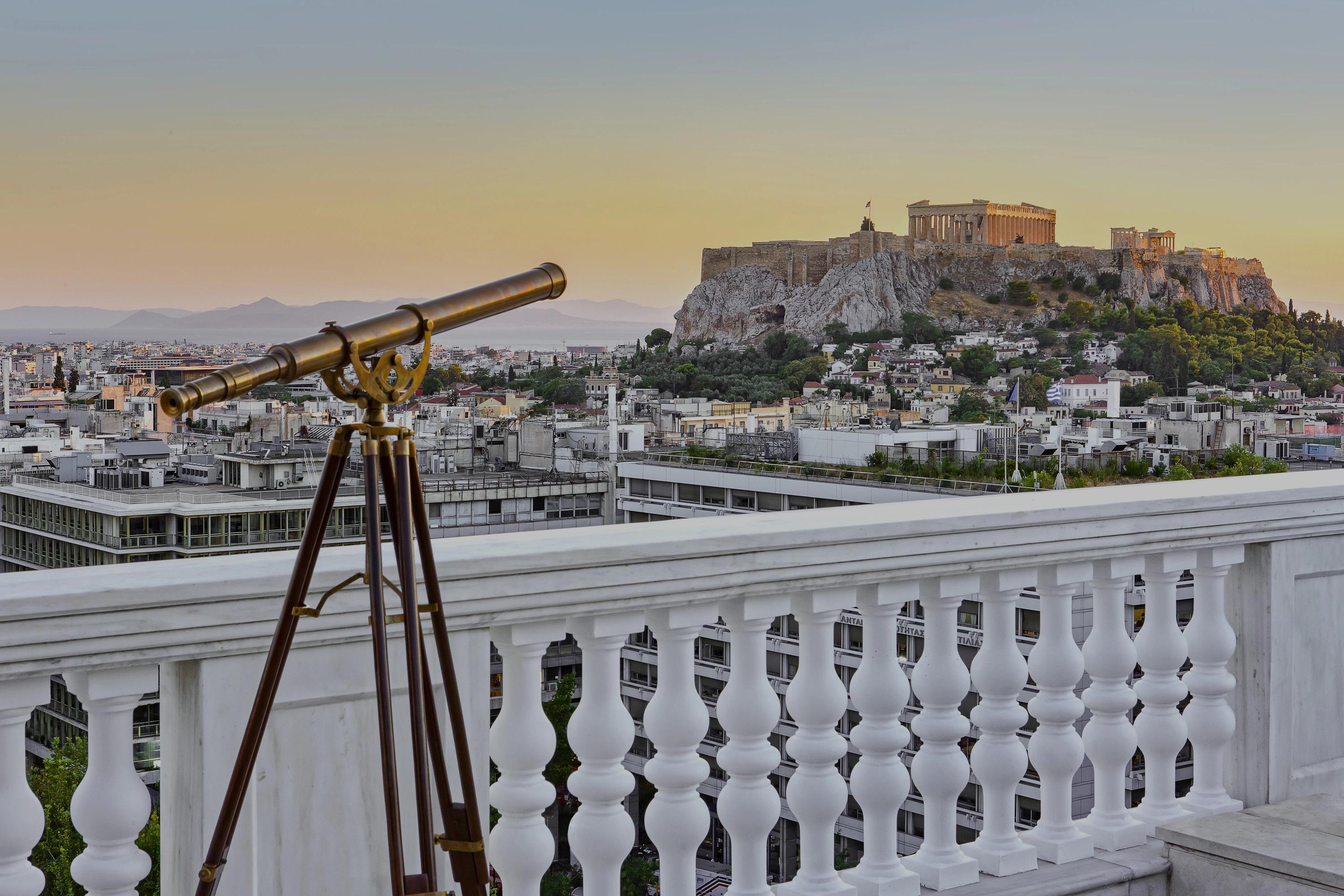 arte contemporanea - fachada do hotel - hotel de luxo atenas