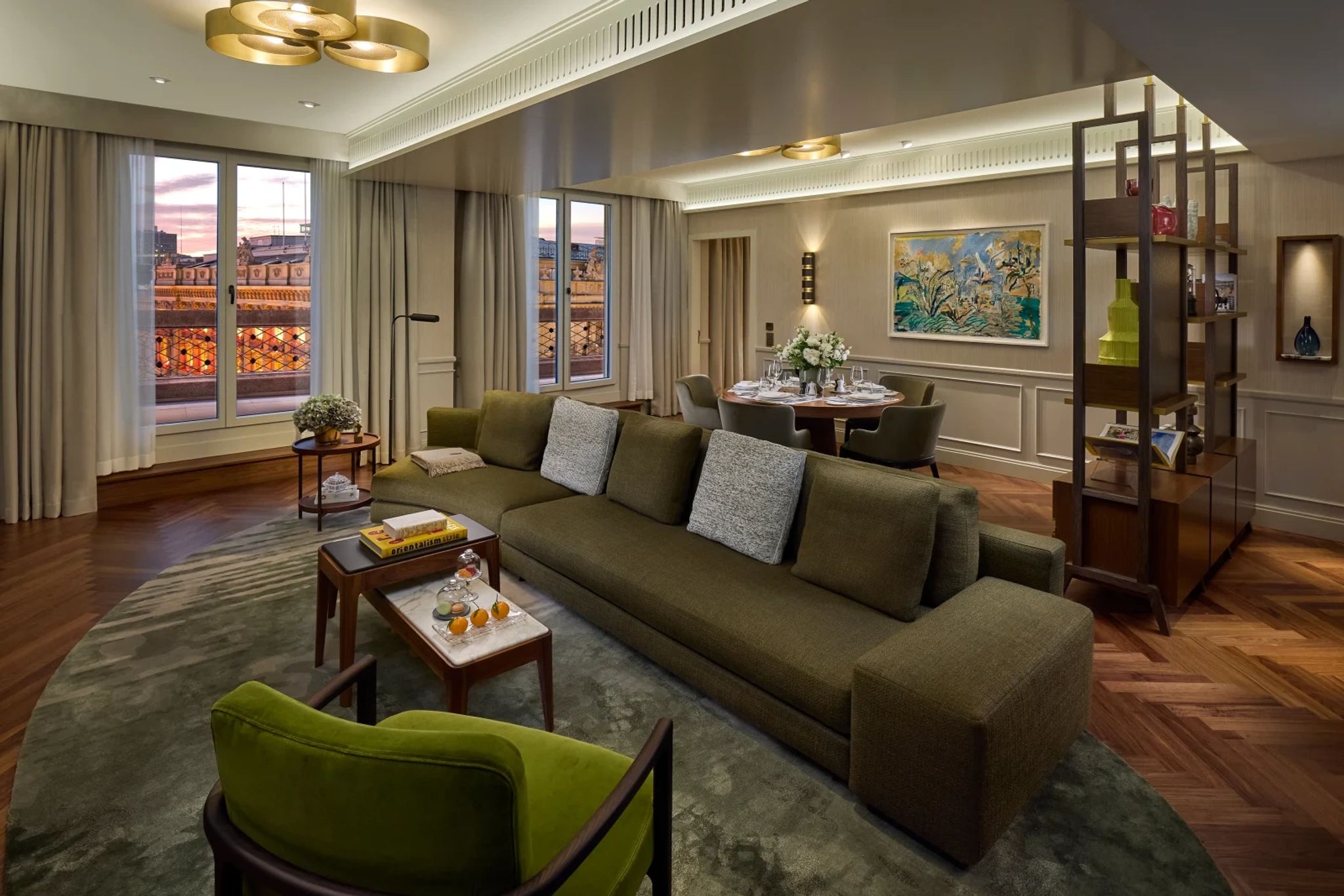 Two bedroom Penthouse Suite sala-de-estar - mesa-jantar - area-cozinha