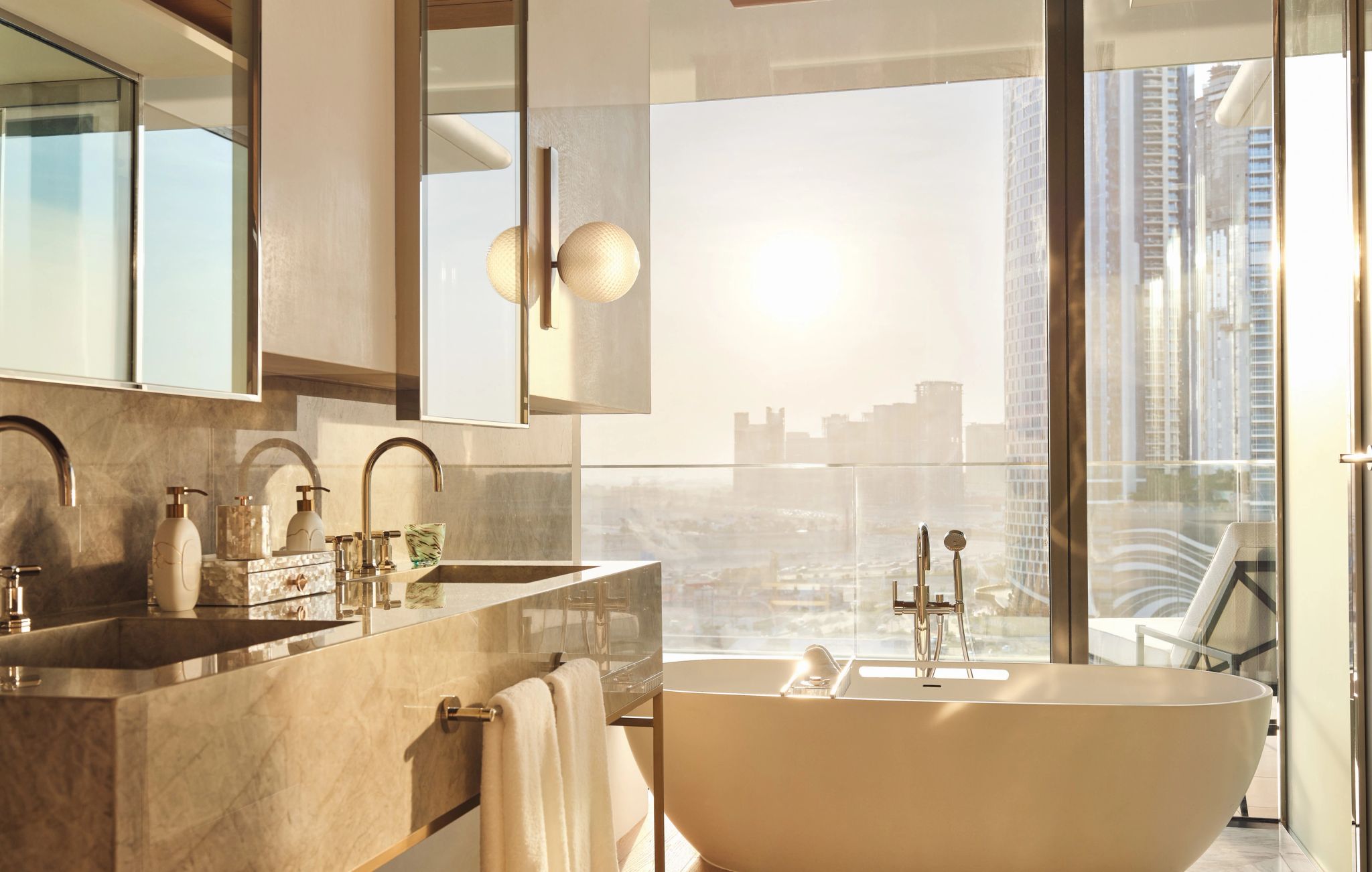 banheiro com vista – banheira de luxo – banho premium