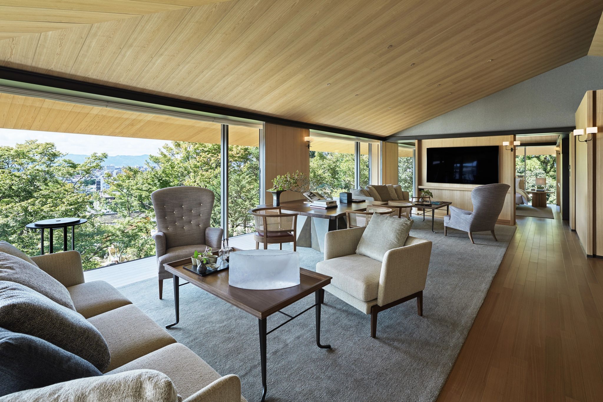 Sala de Estar Pagoda House vista panoramica - decoraçao de luxo – sala de estar