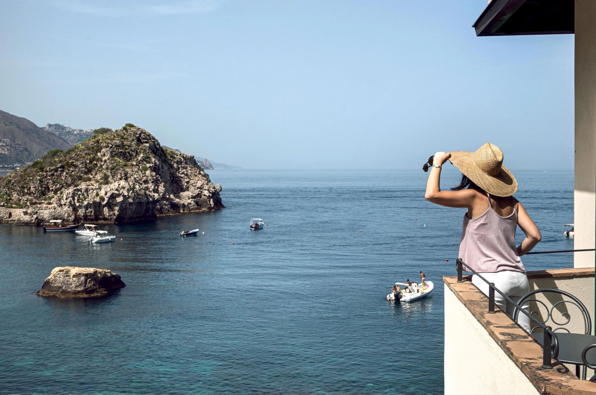 Deluxe Sea View Suite Balcony mar de taormina - suite praia - varanda vista mar