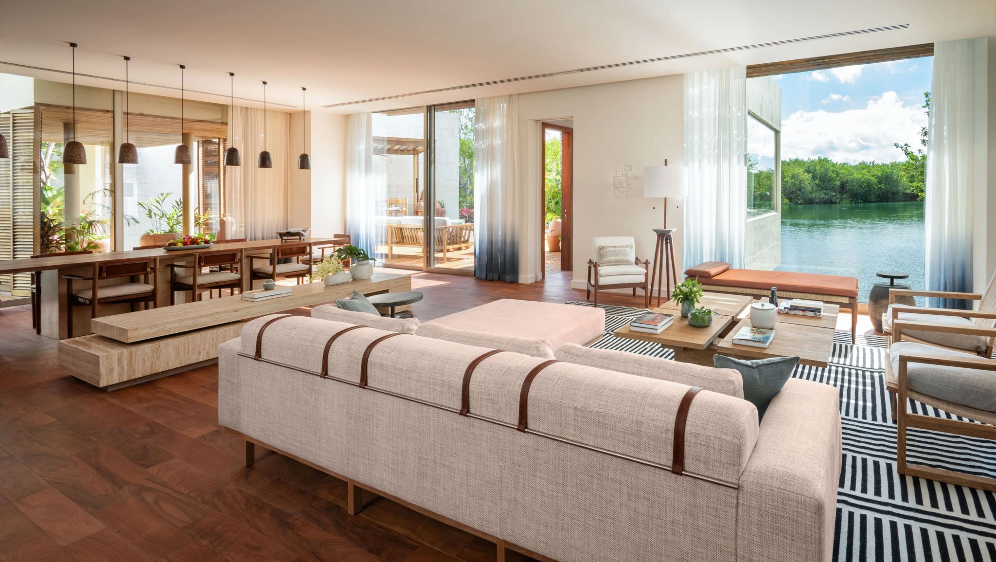 Lagoon Presidential Suite area de estar – vista panoramica – design de luxo