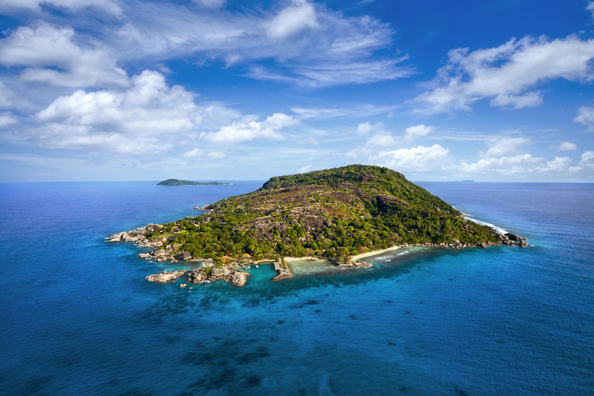 Six Senses Zil Pasyon arquitetura sustentavel seychelles - vista aerea resort - hotel ilha privada