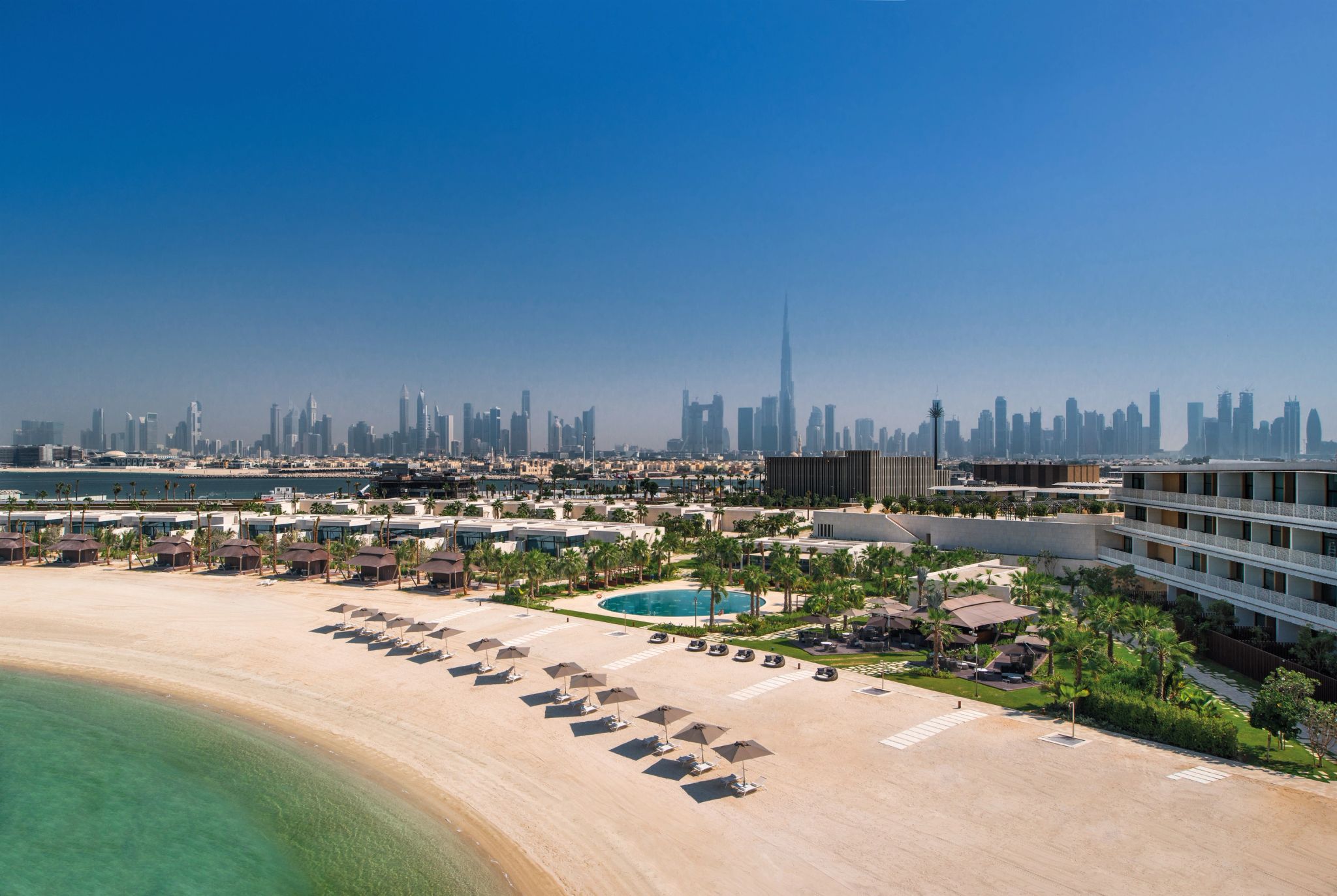 praia exclusiva bulgari dubai - areia branca - vista panoramica