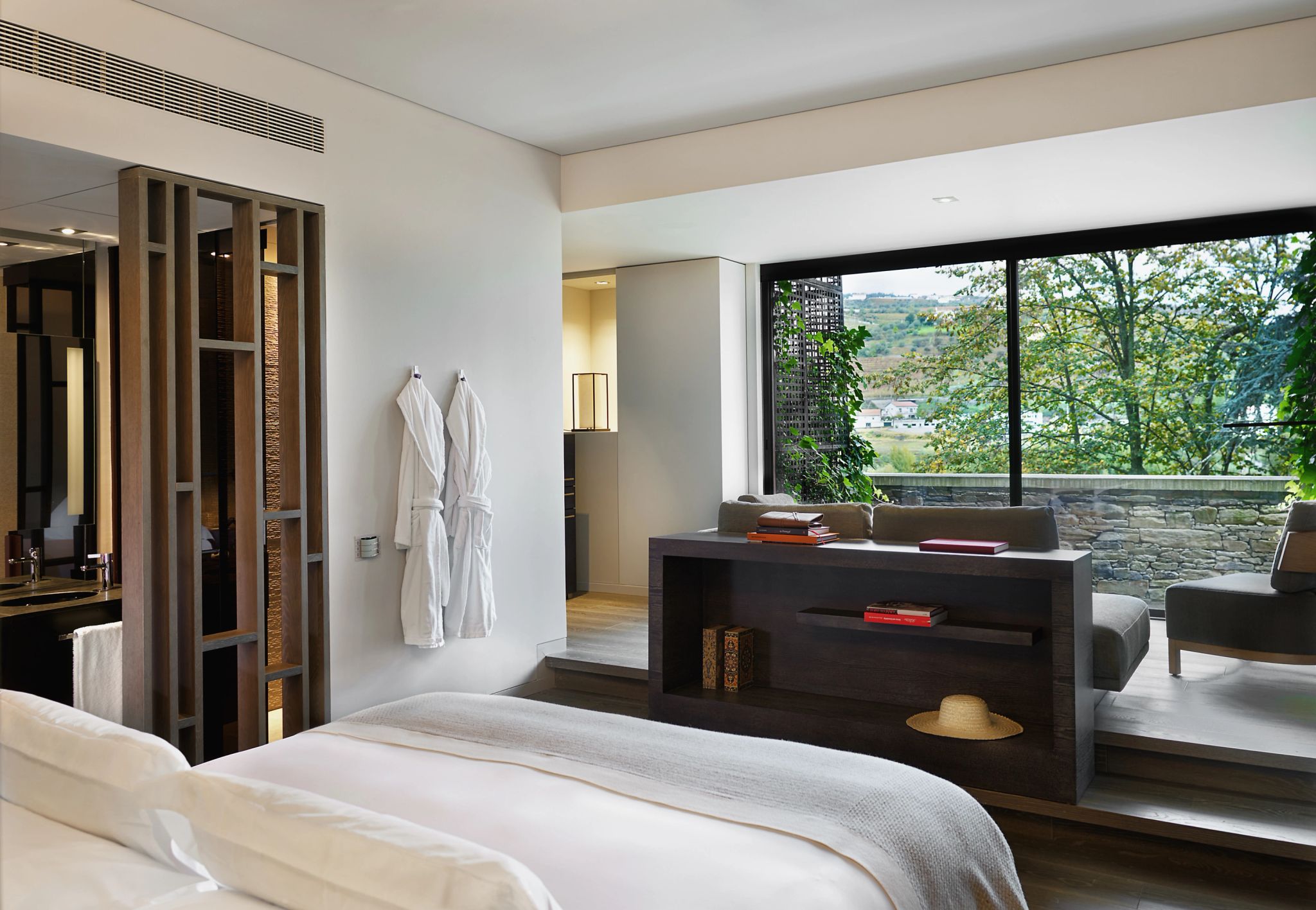 quarto de luxo - cama de casal - vista panoramica