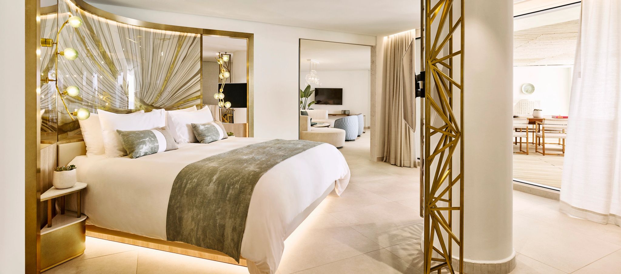 cama king - design de luxo - suite moderna