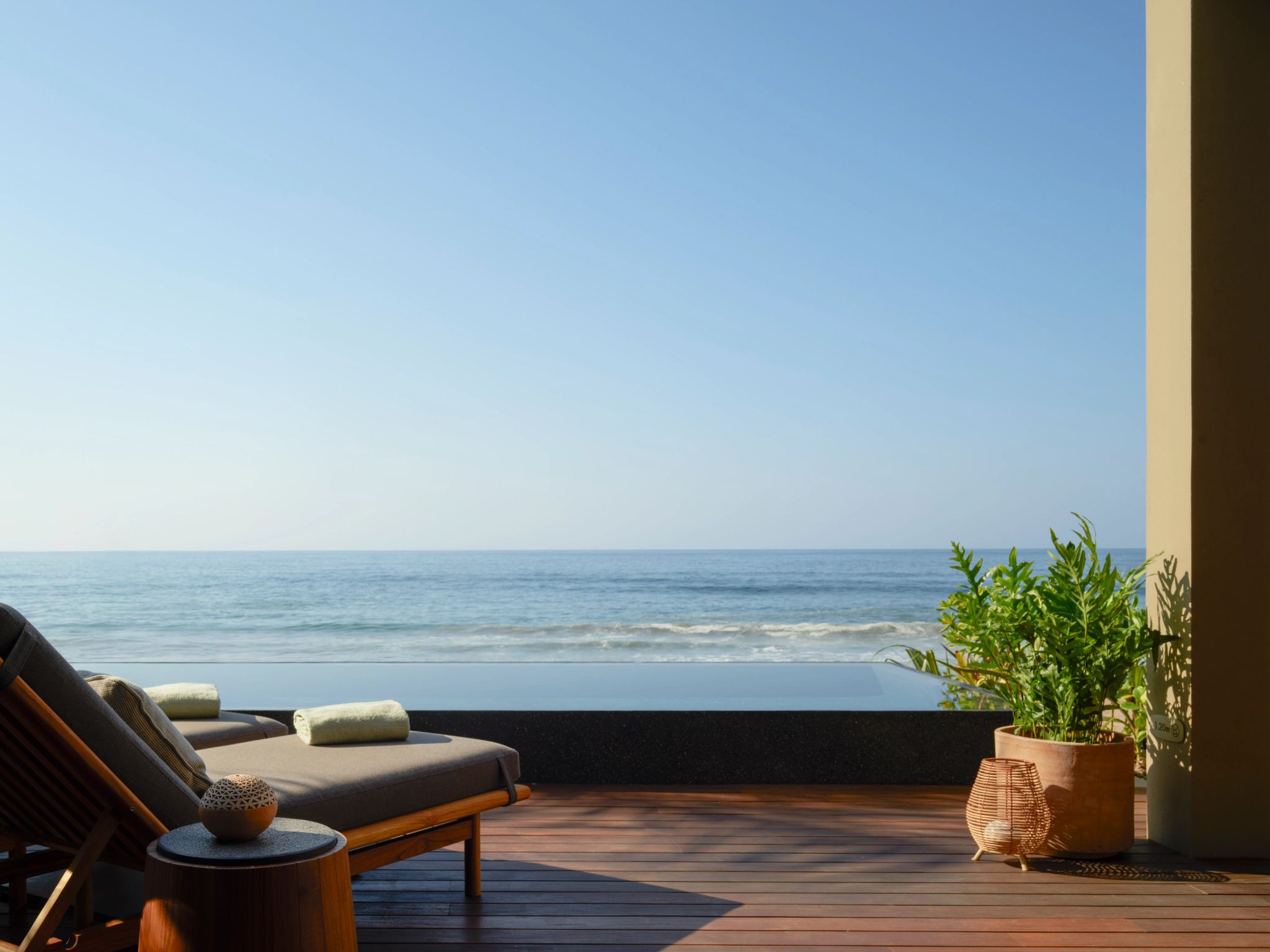 Premier Beachfront Studio Suite terraco - varanda privativa - vista mar