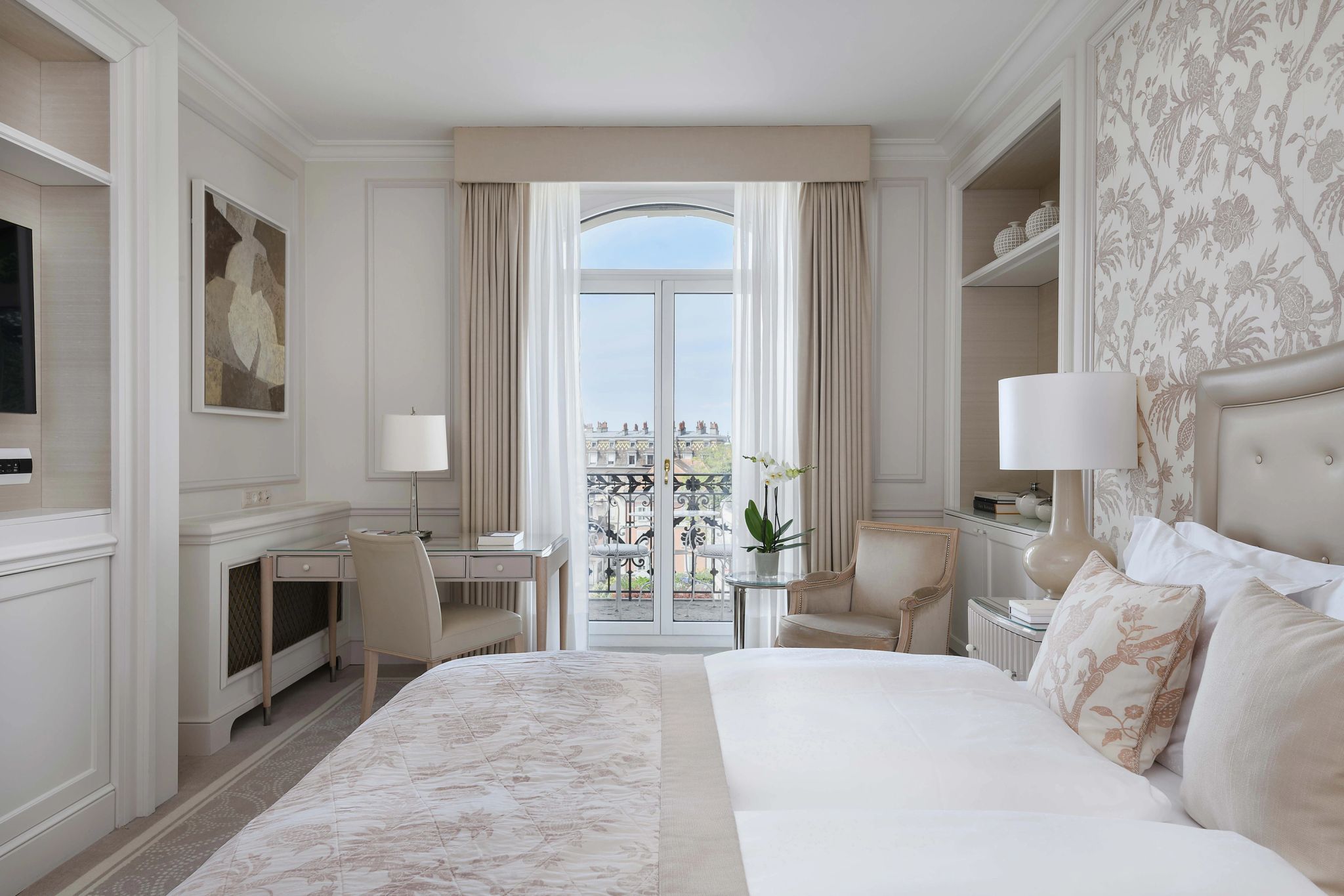 Superior Partial Lake View cama king-size - quarto com vista - decoracao clean