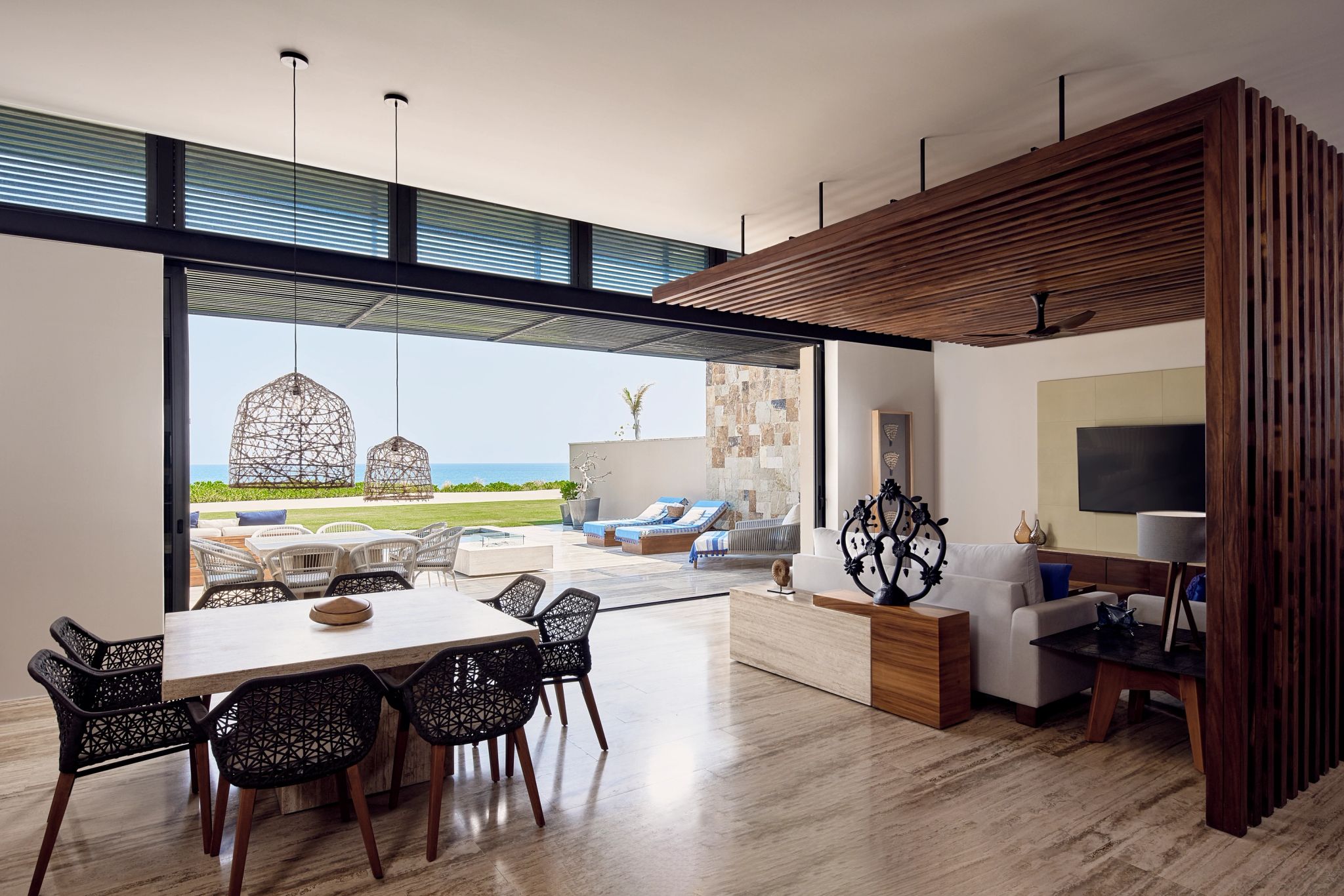 Zadun Two Bedroom Suite Beachfront Terrace sala de jantar – sala de estar – suite premium - suite com terraço - suite vista mar