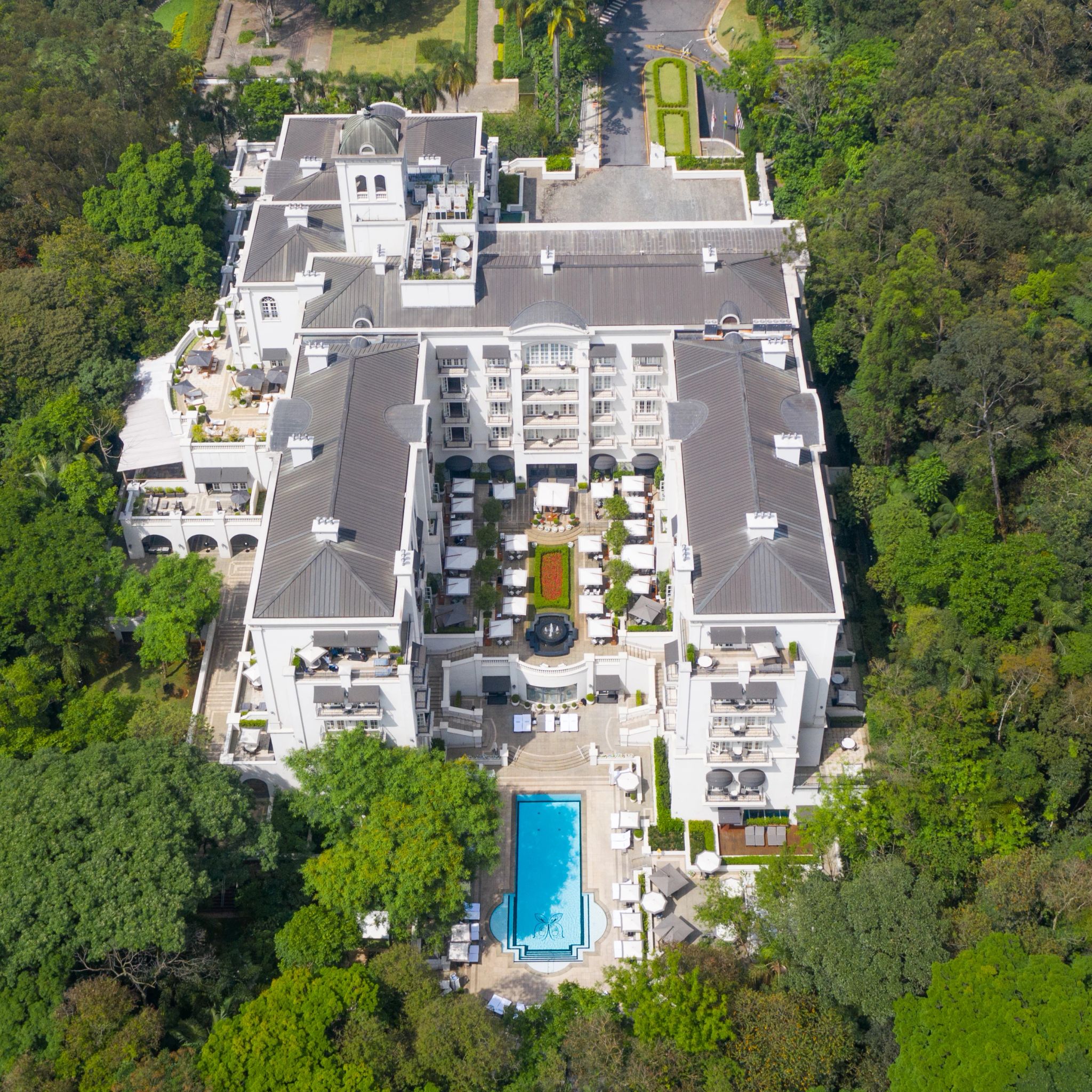 vista piscina externa - palacio tangara