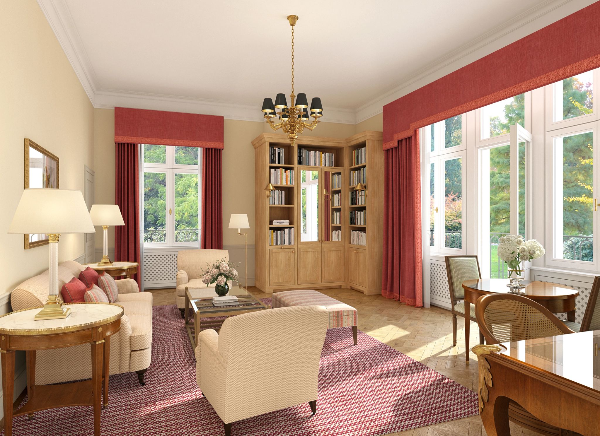 suite premium - vista parque - sala de estar