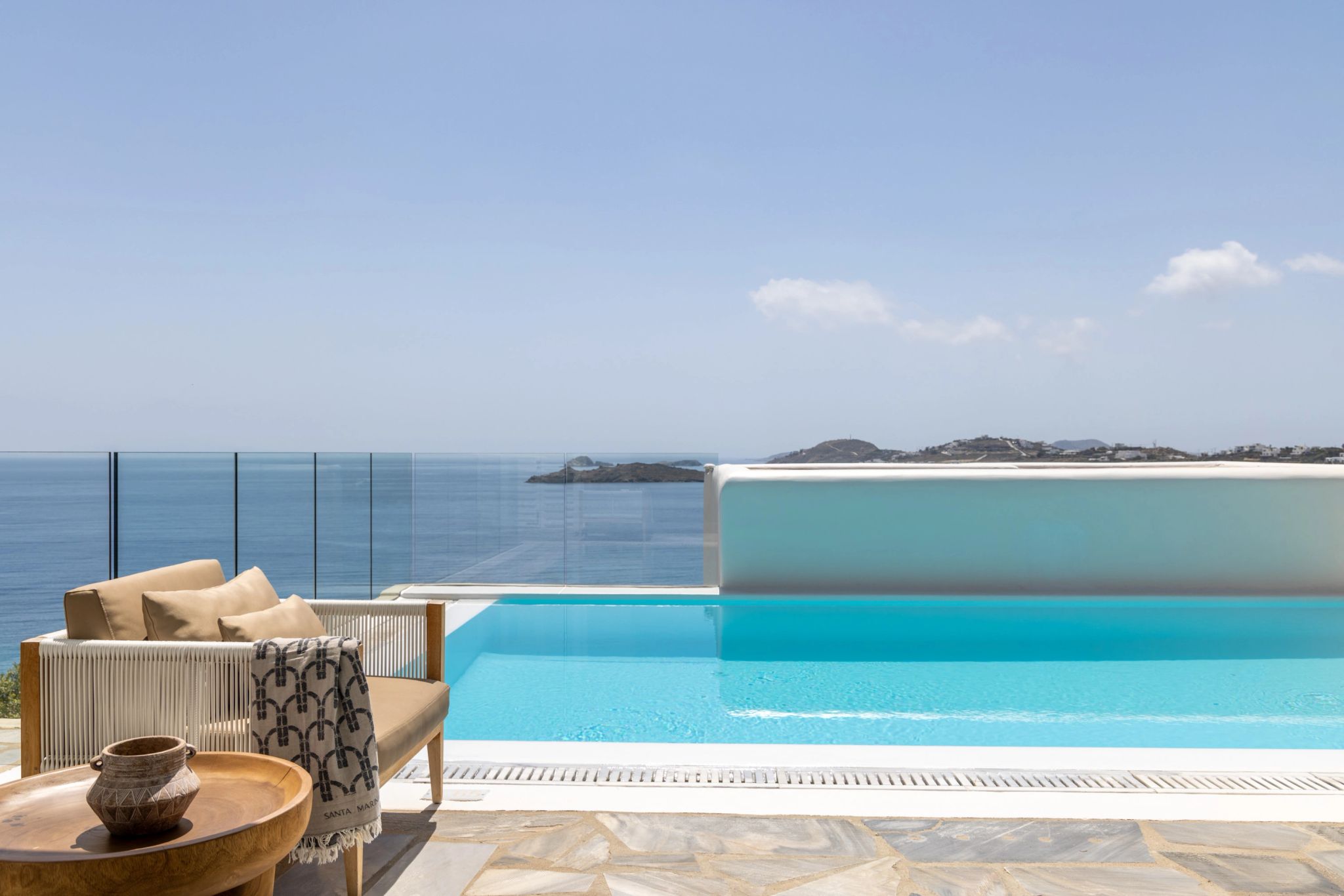 piscina vista mar - piscina externa - vila com piscina