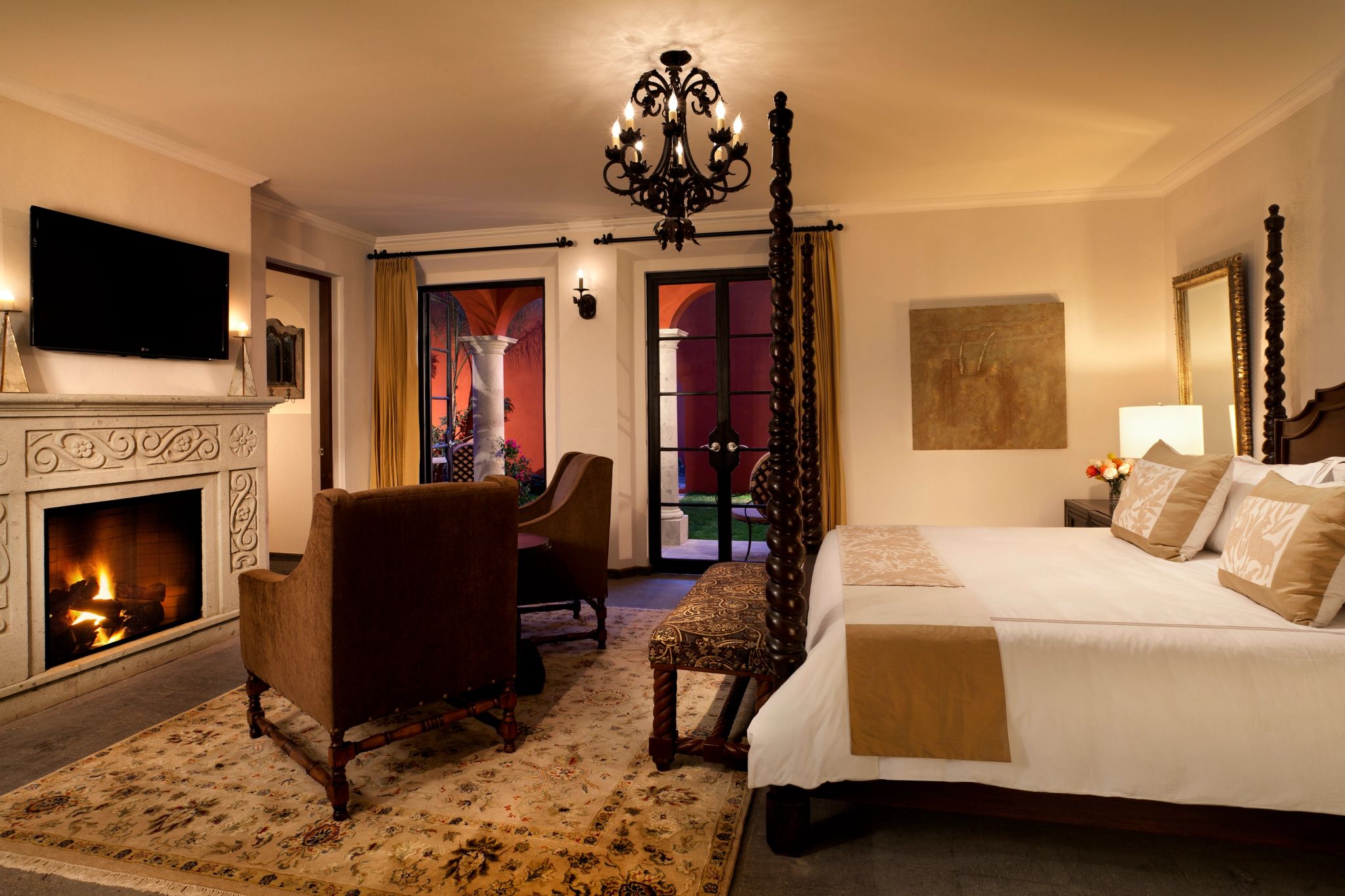 residencia de luxo - cama king-size - decoracao premium