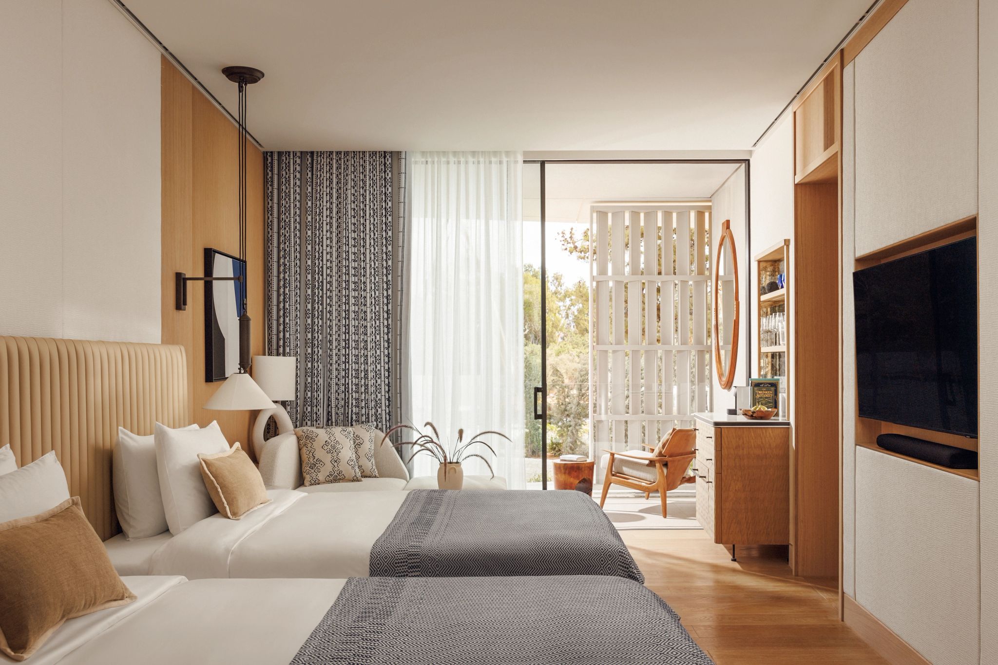 Aesthesis Double Queen quarto de luxo – cama twin-size – vista jardim