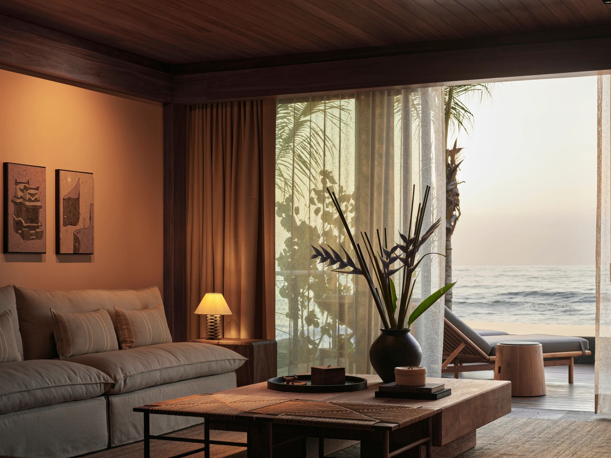 Premier Beachfront Studio Suite suite de luxo - vista mar - sala de estar