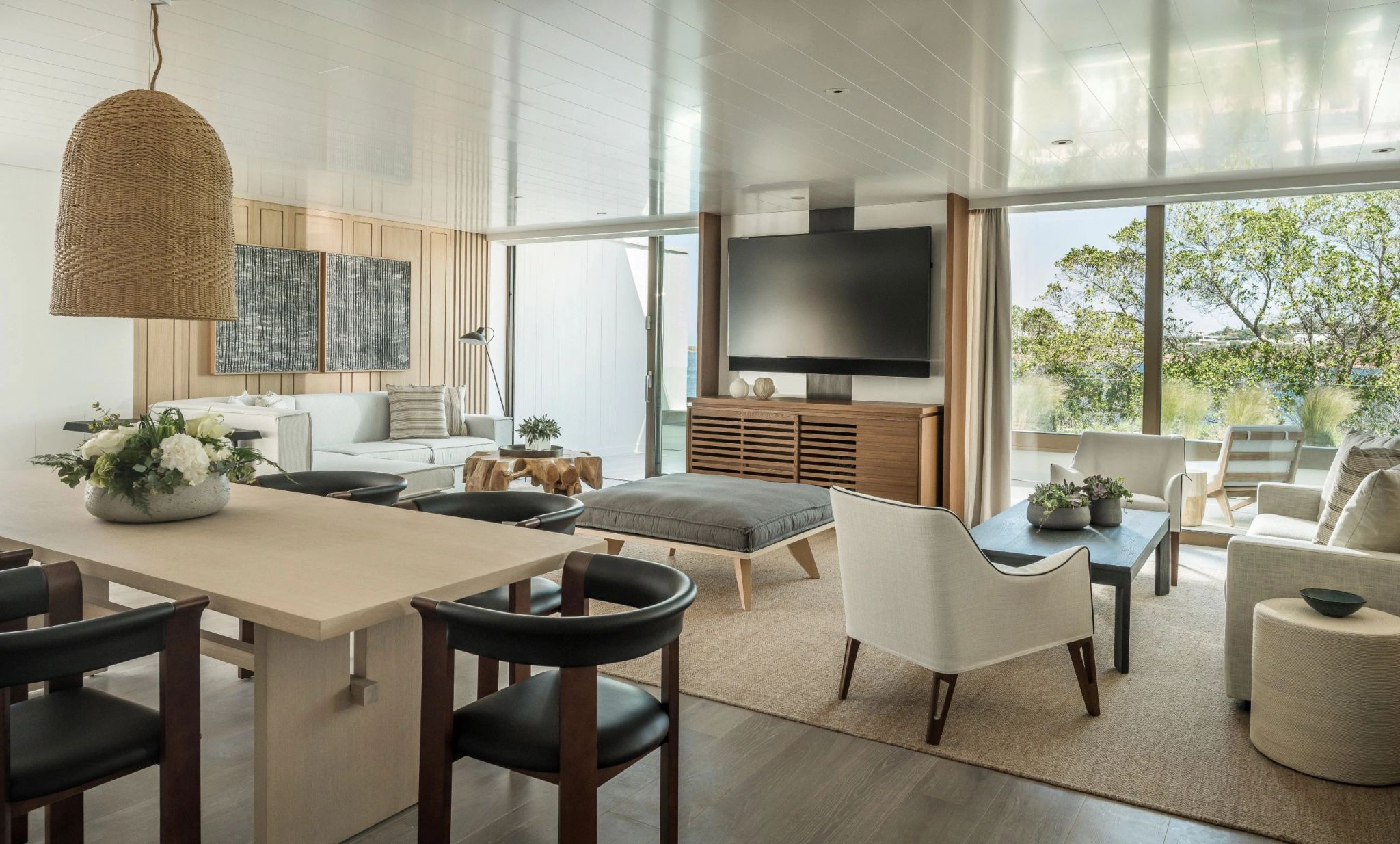 Nafsika Sea View Terrace Suite Pool sala de estar - sala moderna - area gourmet