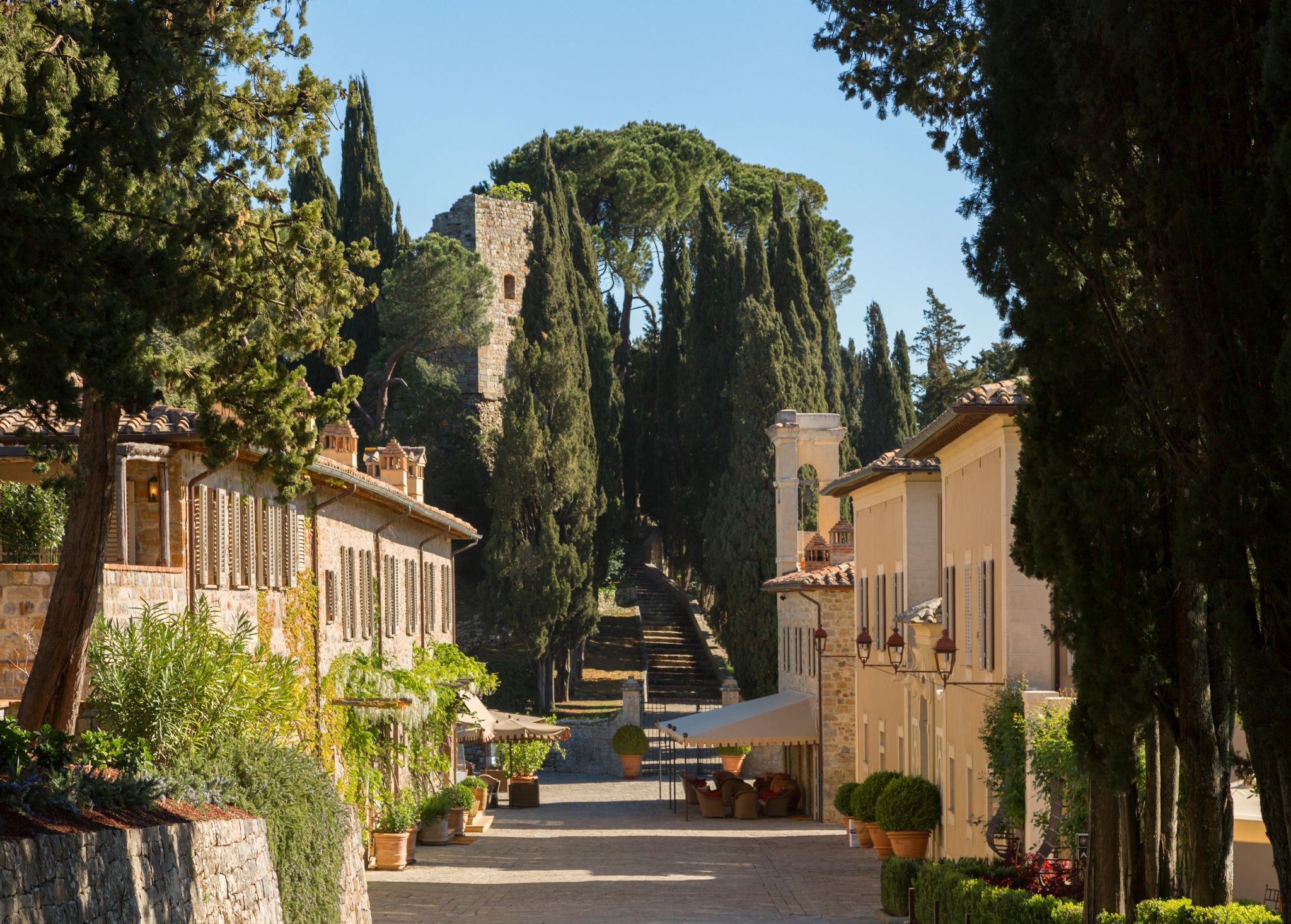 arquitetura italiana – borgo na toscana - vila medieval