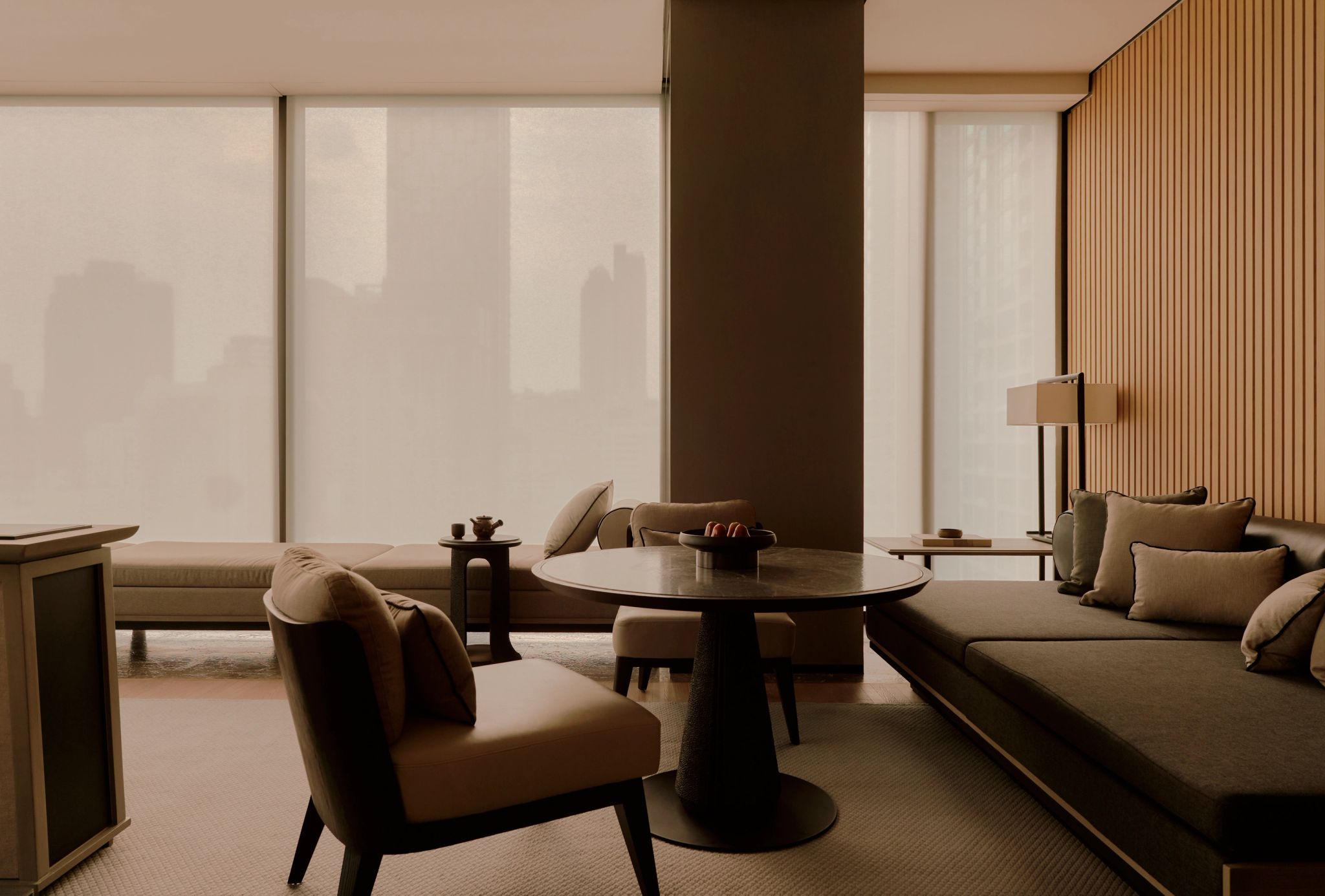 Premier Corner Suite sala de estar - sala chique - sala moderna