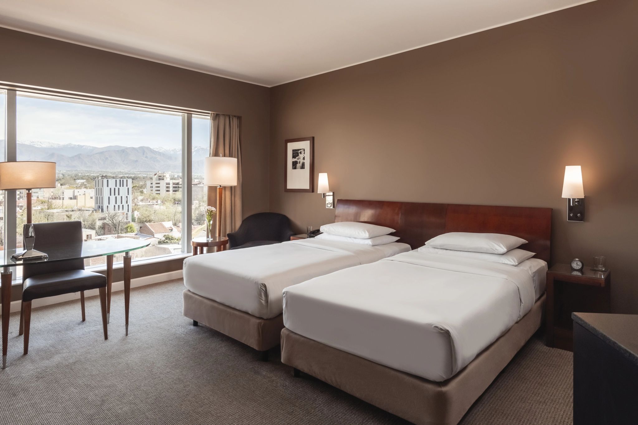 Two Twin Andes View quarto twin - quarto com duas camas - quarto vista andes