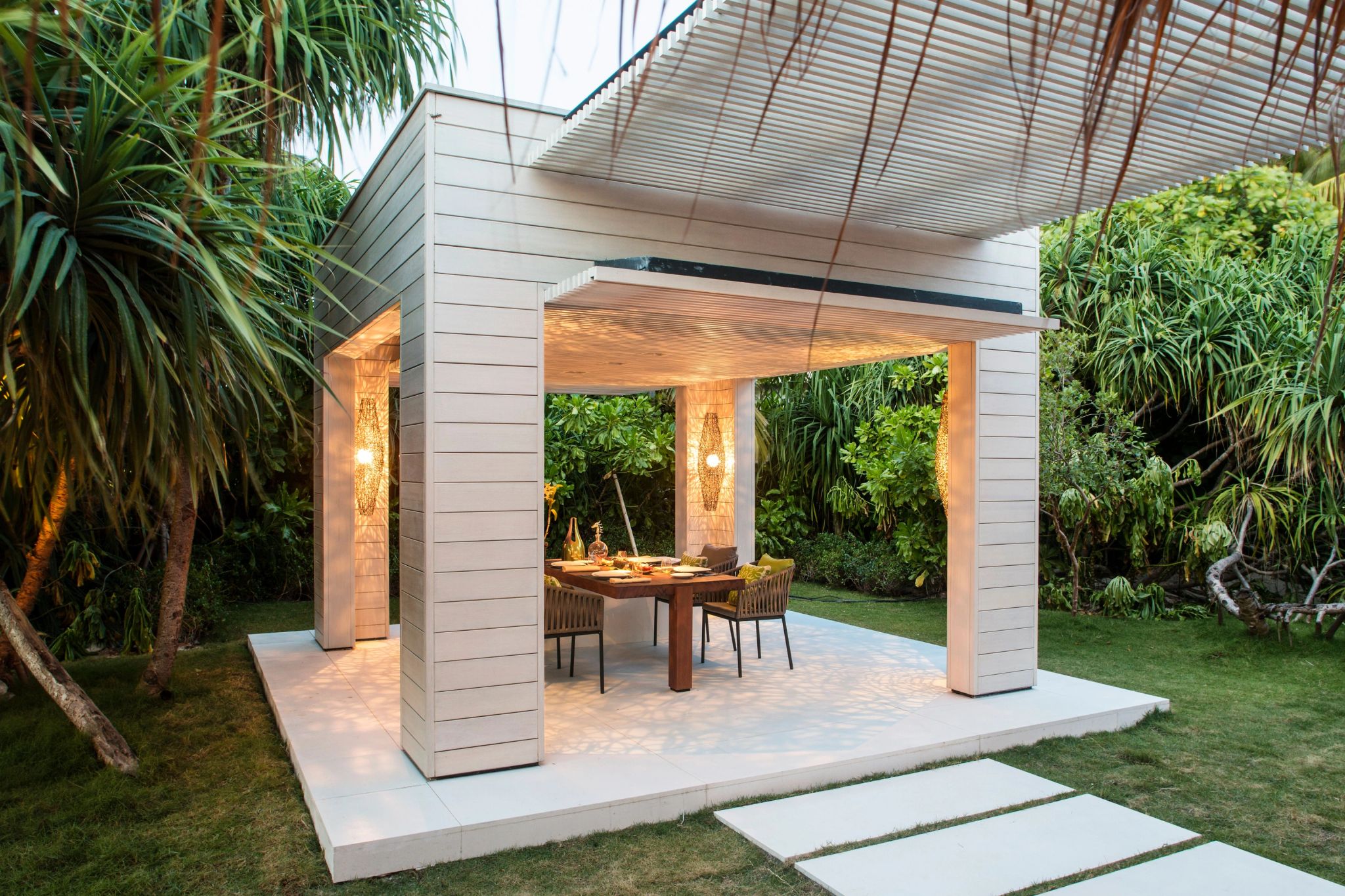 Island Villa jantar ao ar livre - pergola - vila de luxo